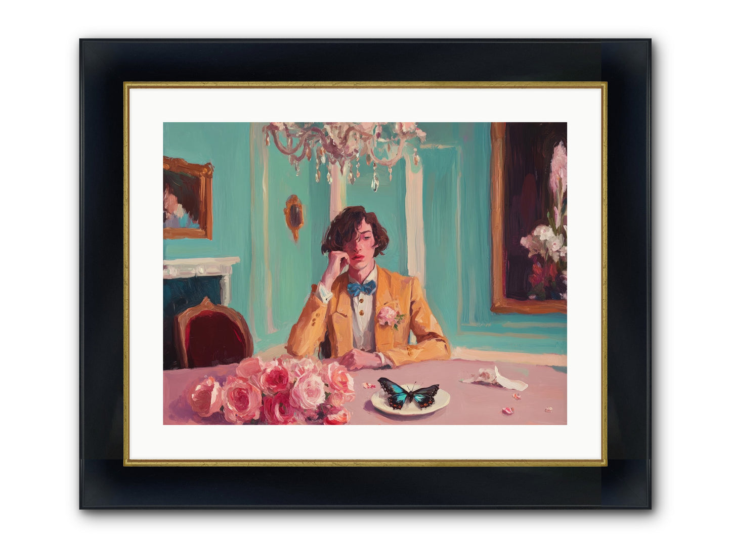 Edge Of Wonder Framed Print - Wide Black w/Gold 24x18