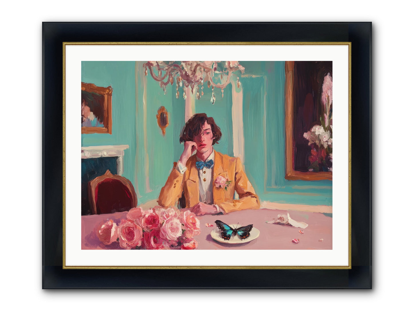 Edge Of Wonder Framed Print - Wide Black w/Gold 32x24