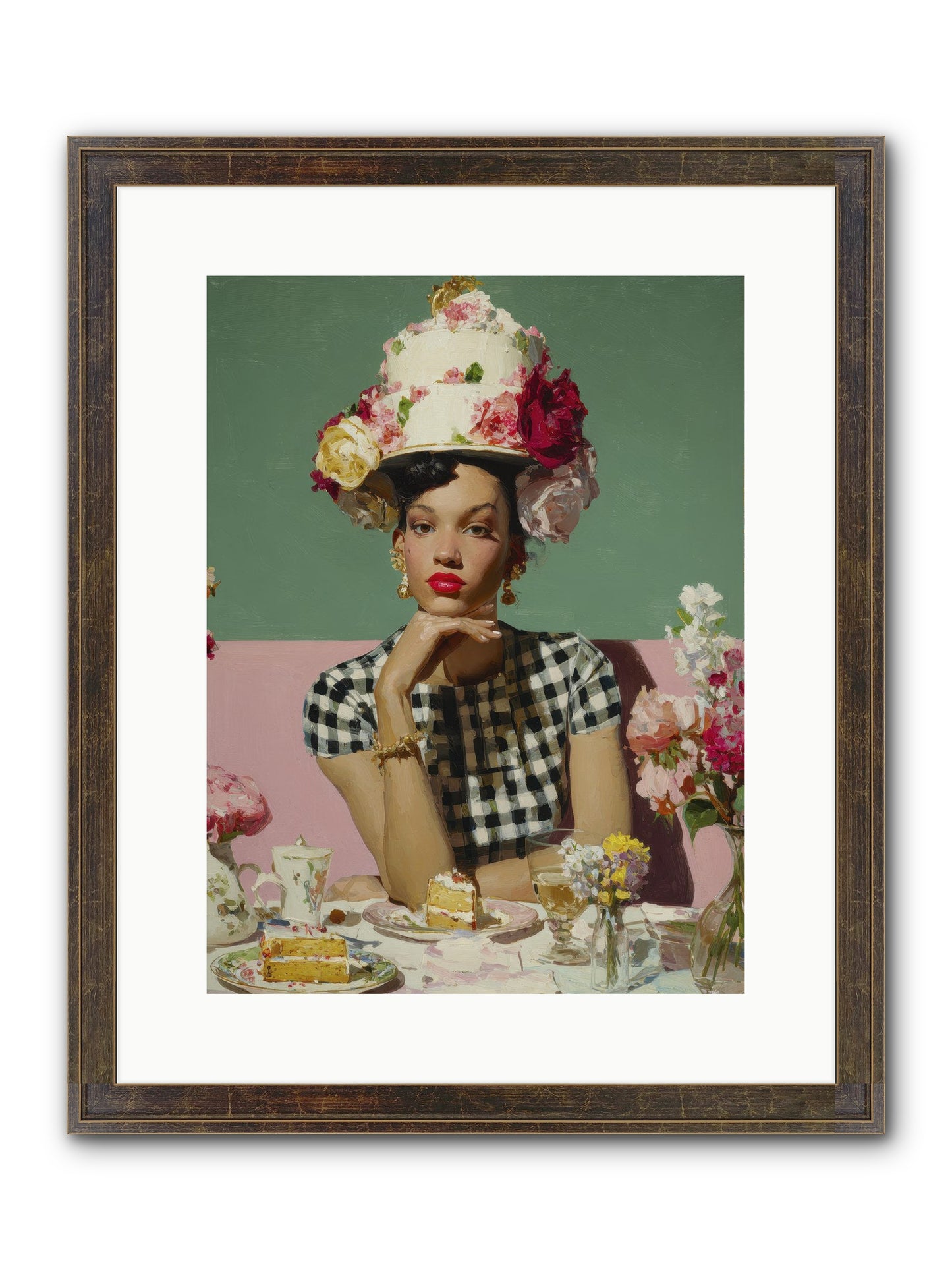 Editor’s Garden Club Framed Print - Slimwoods Black/Gold 12x16