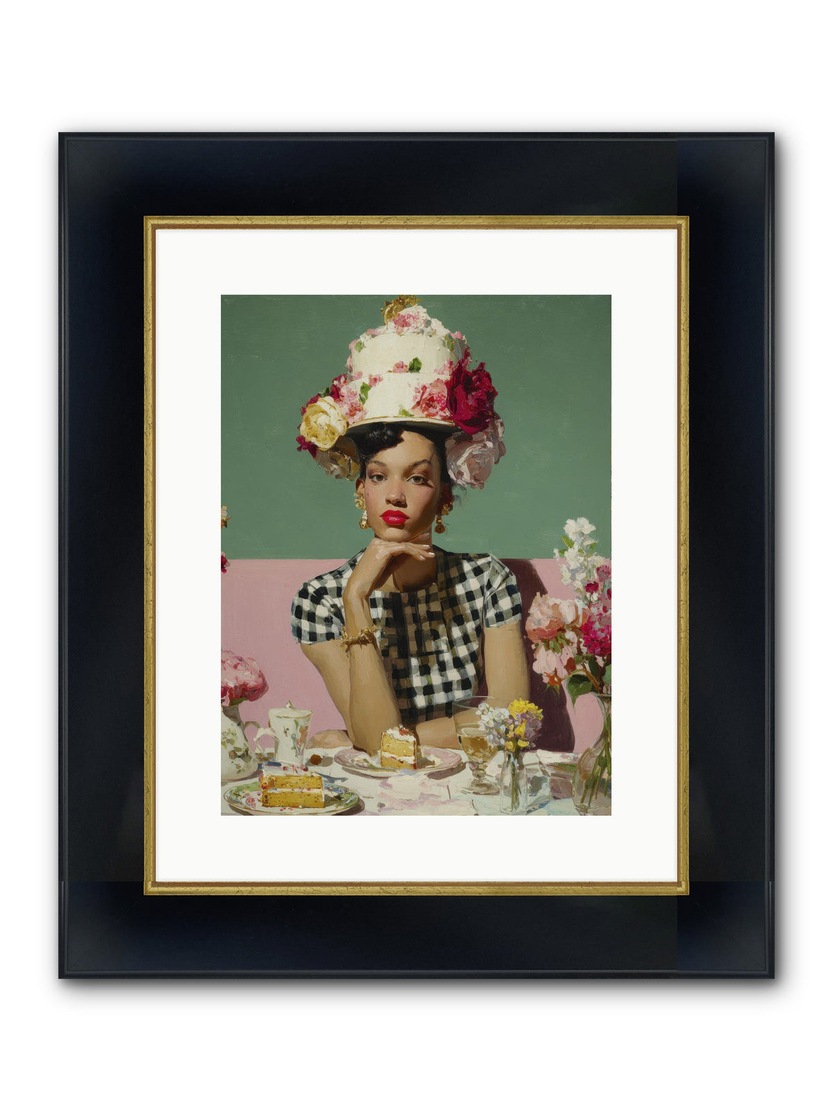 Editor’s Garden Club Framed Print - Wide Black w/Gold 12x16
