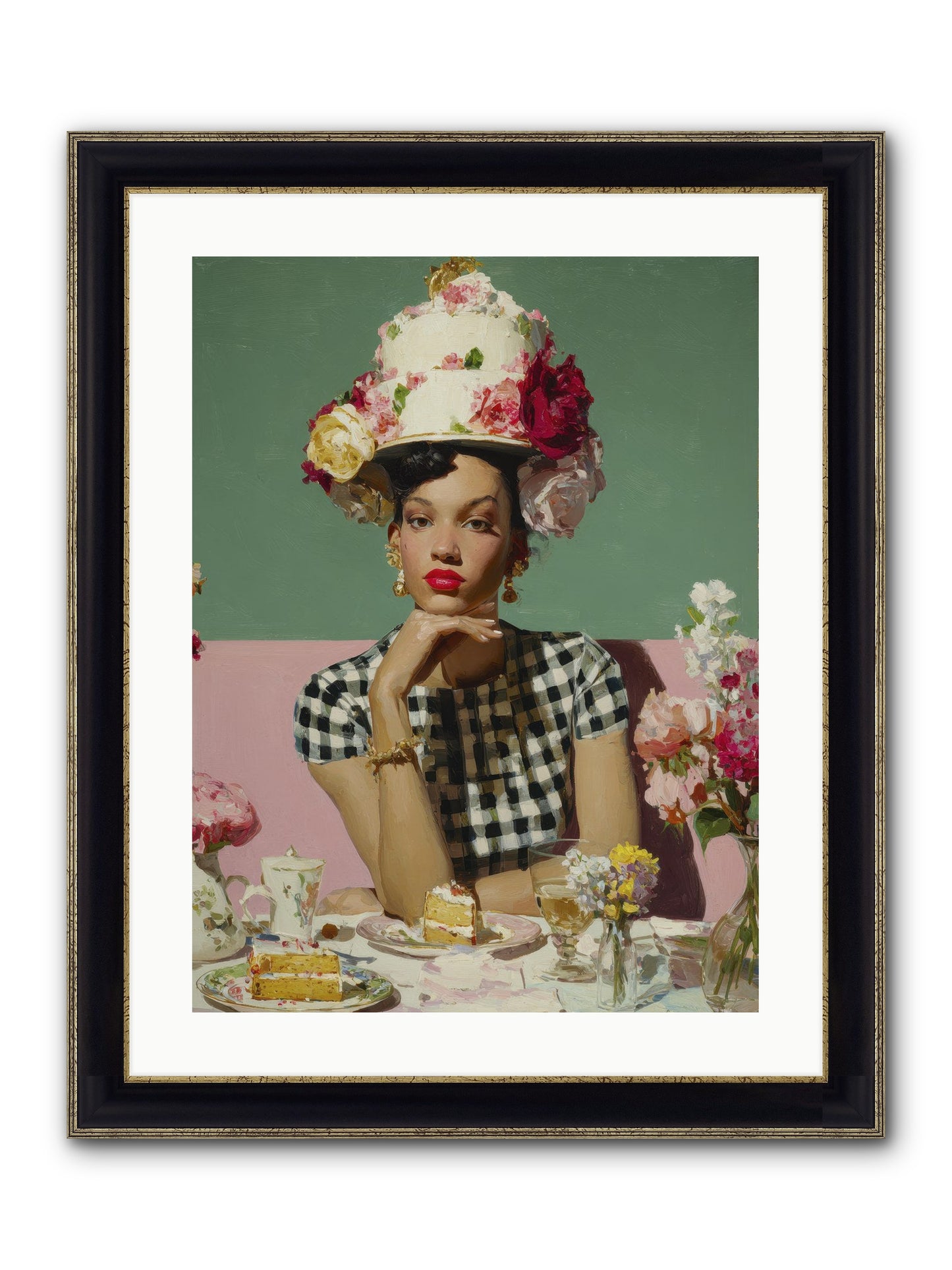 Editor’s Garden Club Framed Print - Black & Gold 18x24