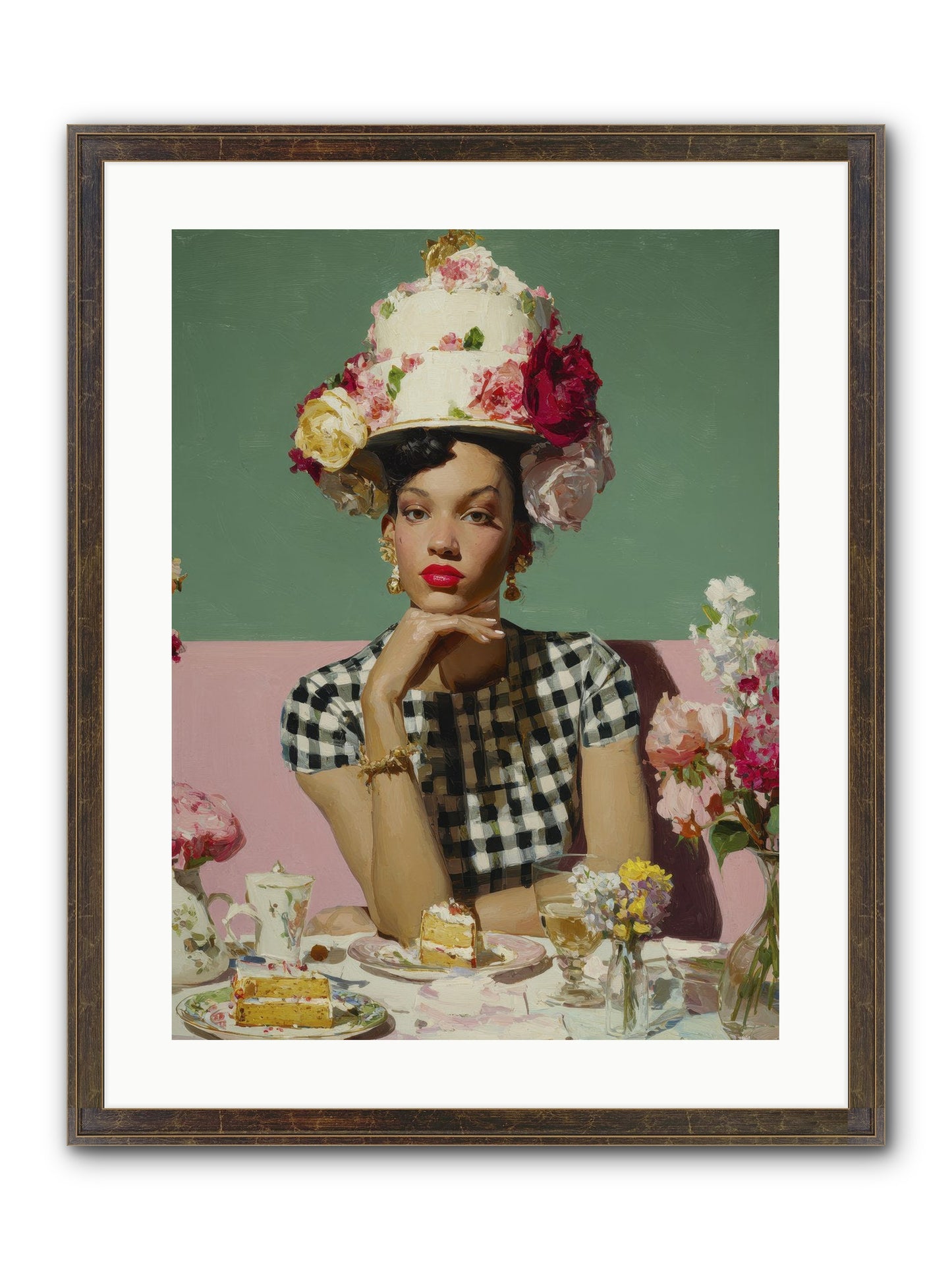 Editor’s Garden Club Framed Print - Slimwoods Black/Gold 18x24