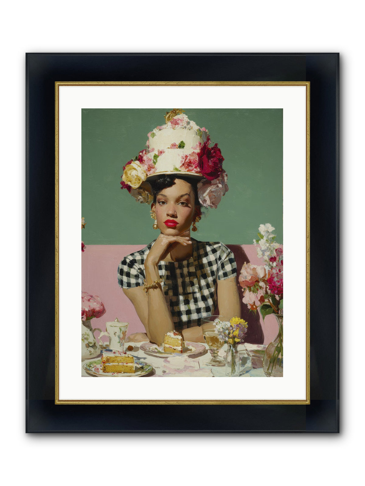 Editor’s Garden Club Framed Print - Wide Black w/Gold 18x24