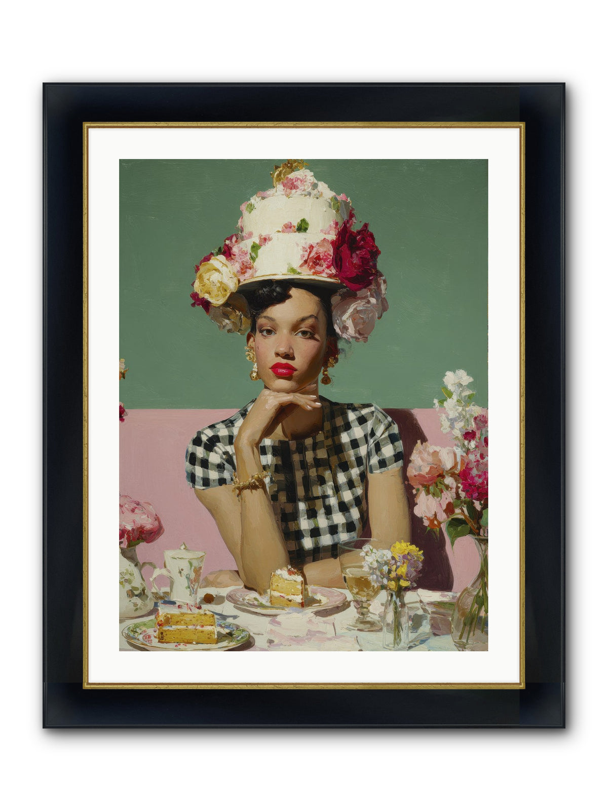 Editor’s Garden Club Framed Print - Wide Black w/Gold 24x32