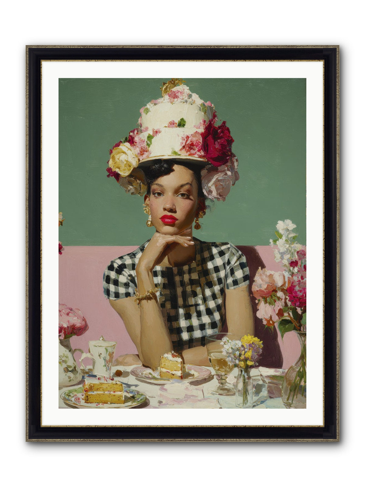 Editor’s Garden Club Framed Print - Black & Gold 30x40