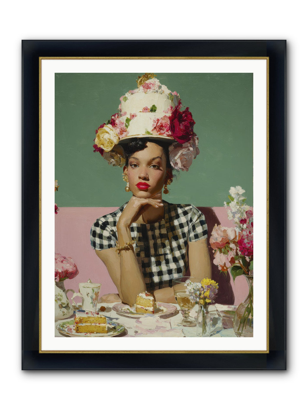 Editor’s Garden Club Framed Print - Wide Black w/Gold 30x40