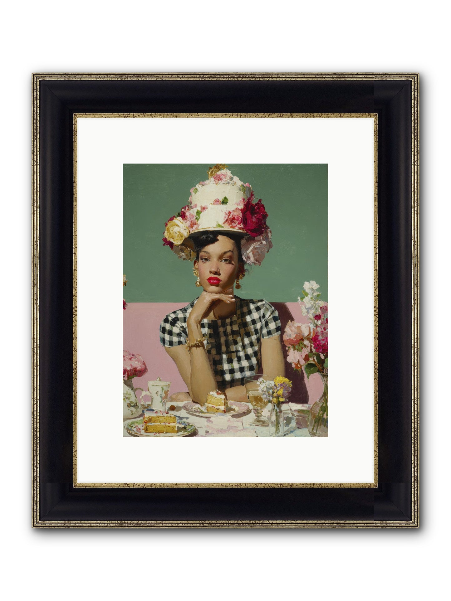 Editor’s Garden Club Framed Print - Black & Gold 9x12