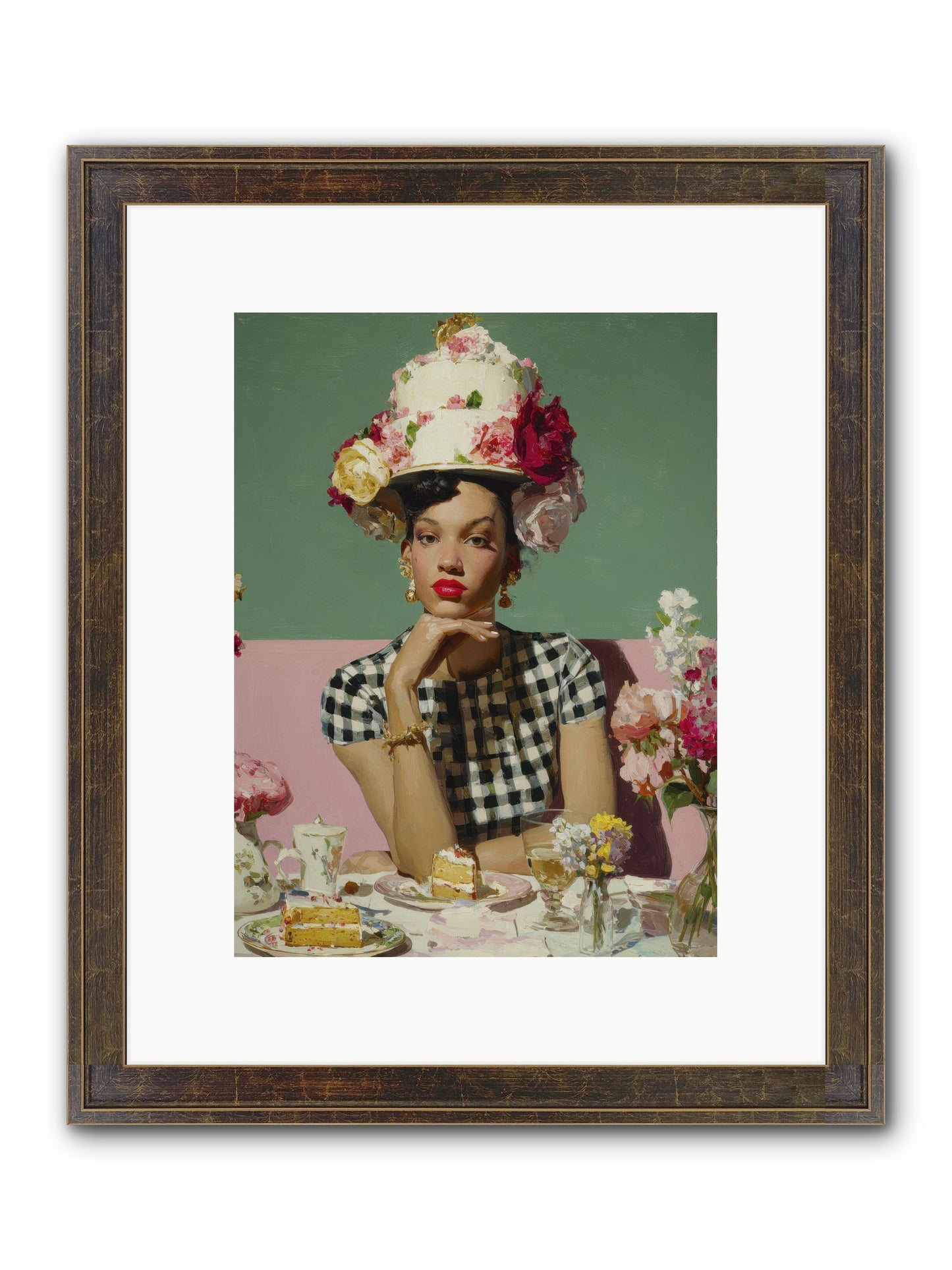Editor’s Garden Club Framed Print - Slimwoods Black/Gold 9x12
