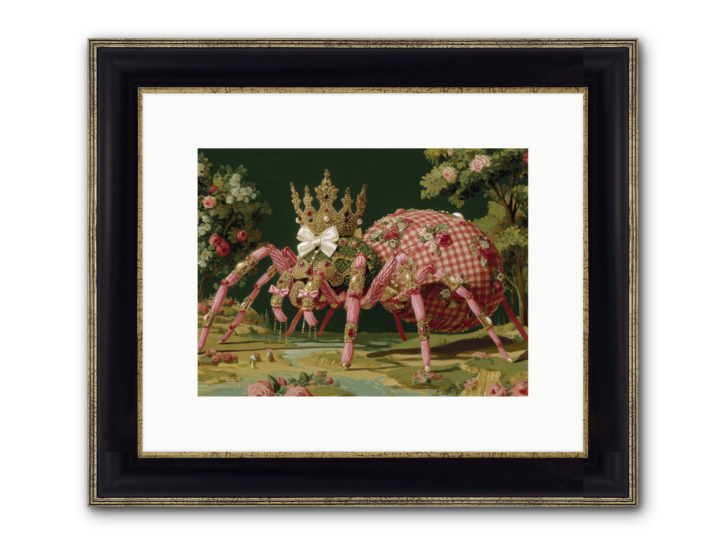 Effusive Grandeur Framed Print - Black & Gold 12x9