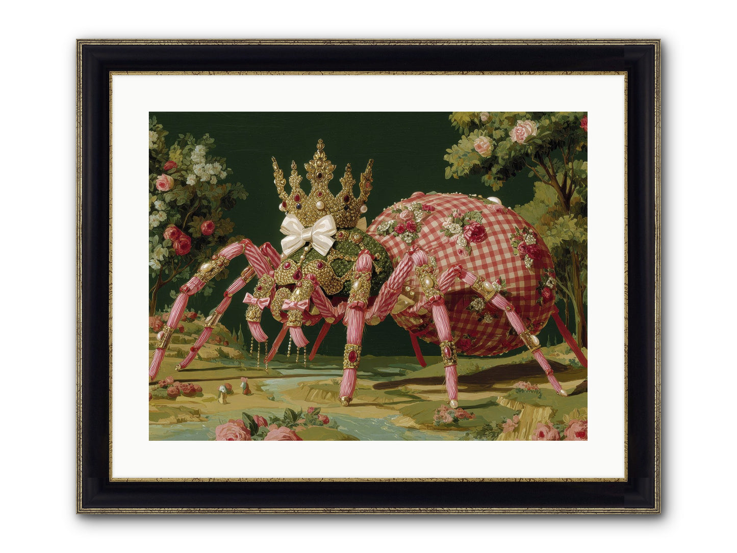 Effusive Grandeur Framed Print - Black & Gold 24x18