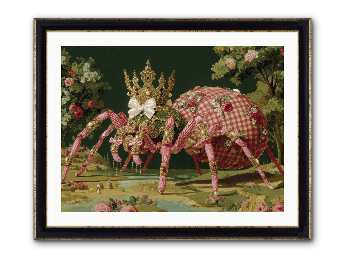 Effusive Grandeur Framed Print - Black & Gold 32x24