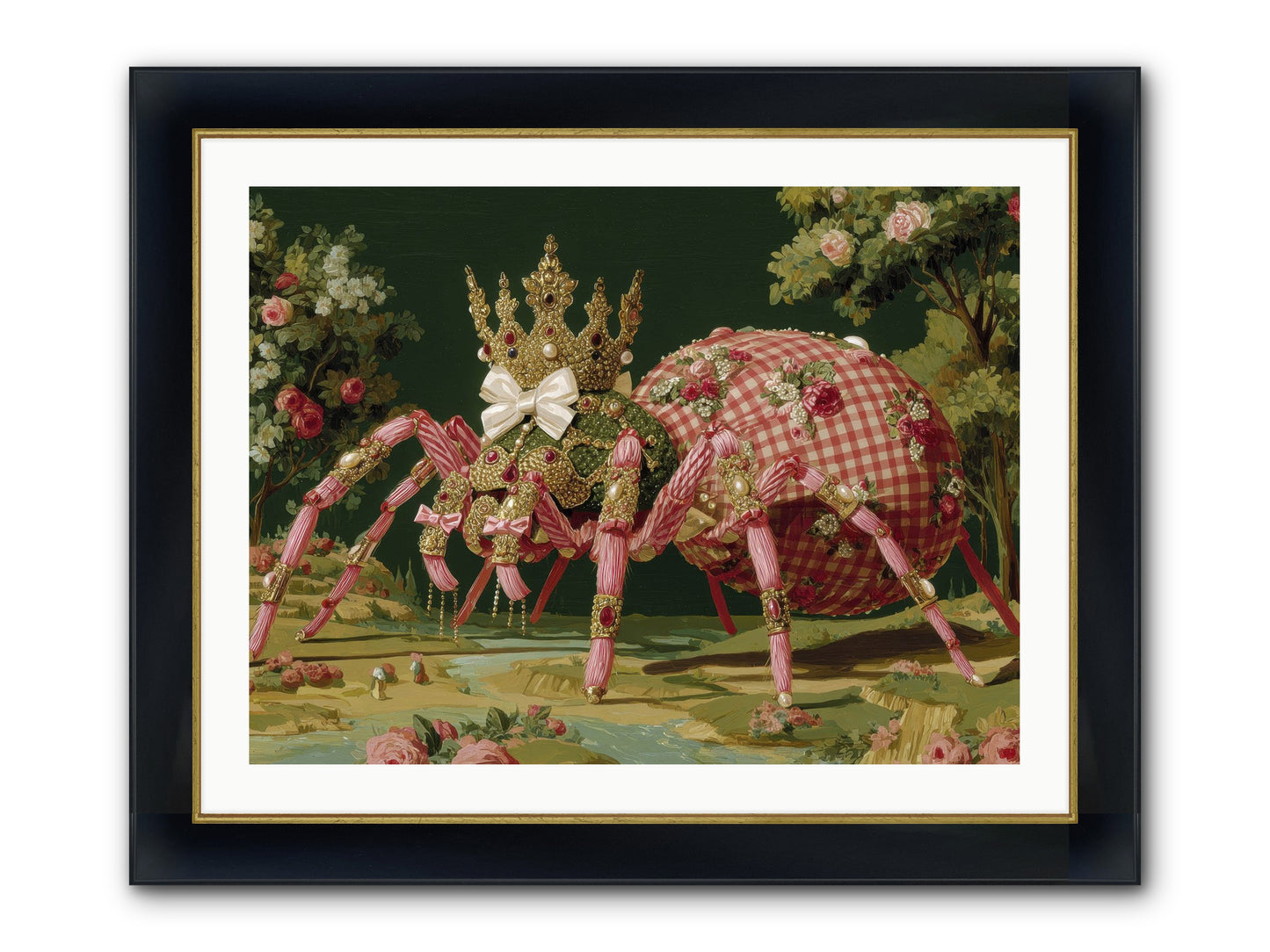 Effusive Grandeur Framed Print - Wide Black w/Gold 32x24