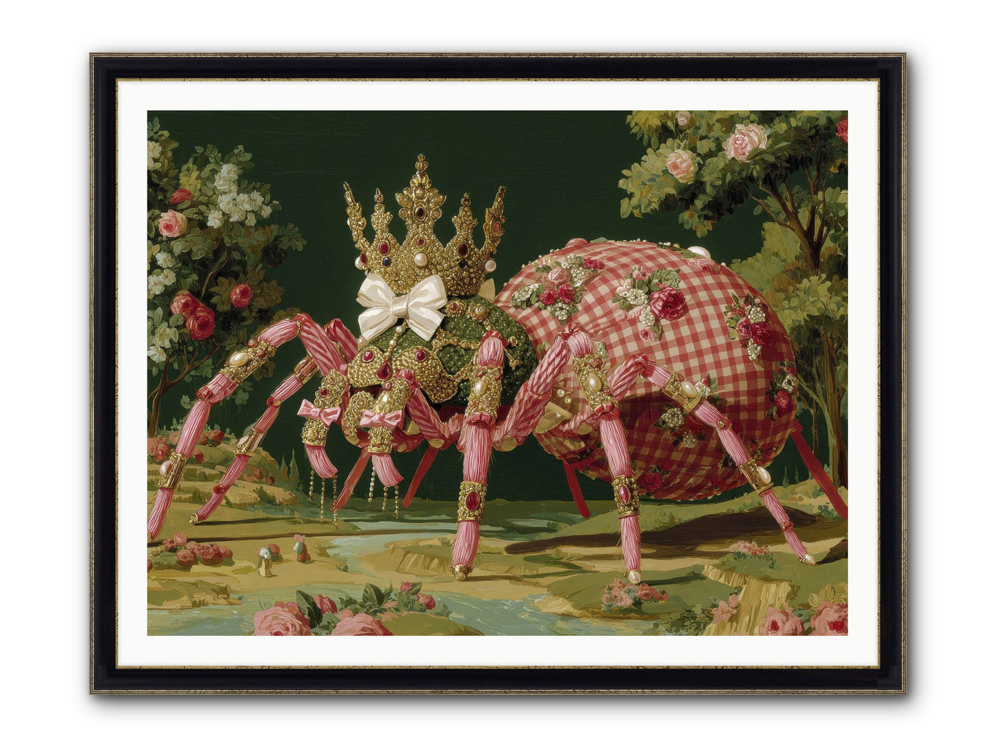 Effusive Grandeur Framed Print - Black & Gold 48x36