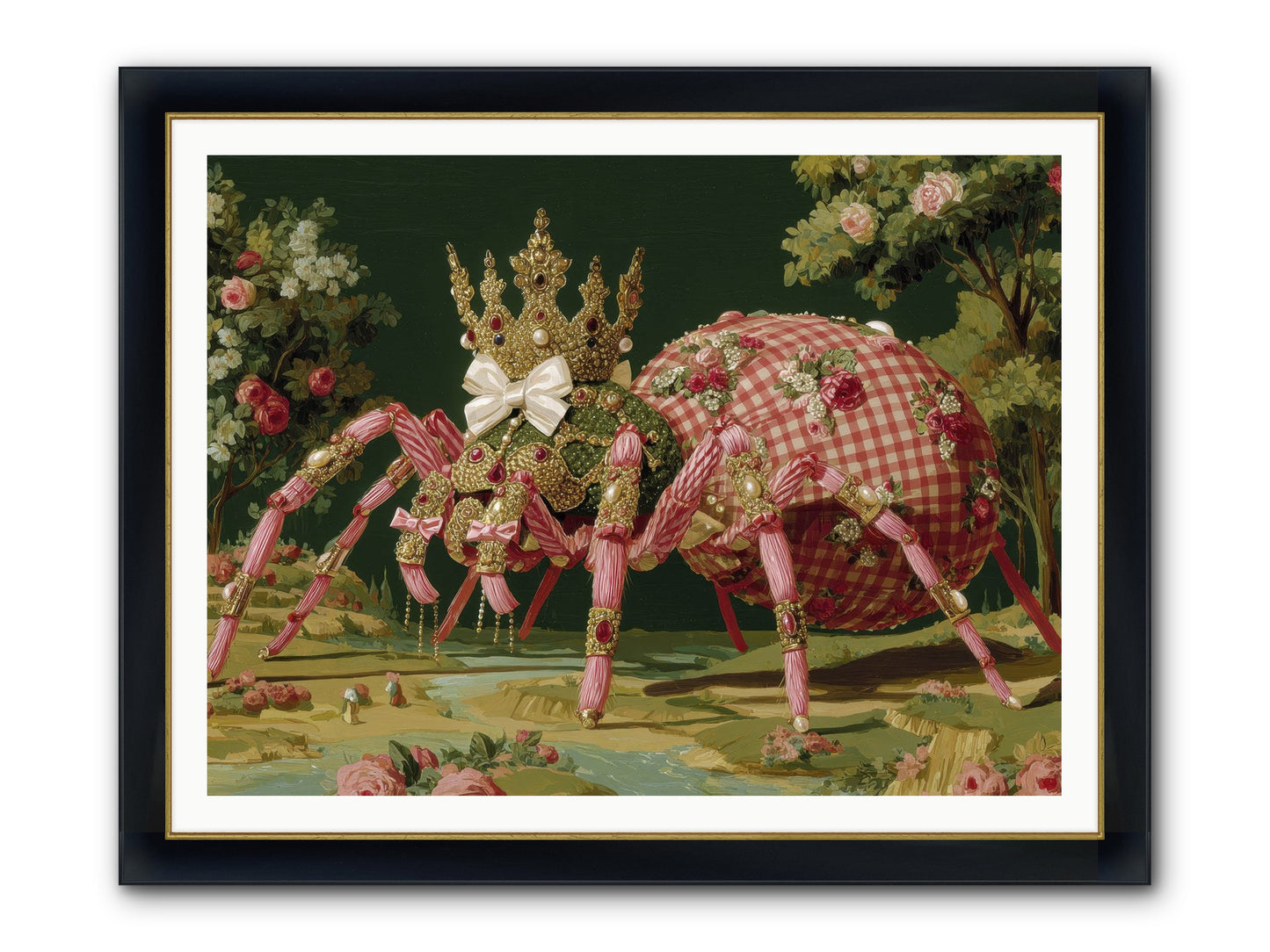 Effusive Grandeur Framed Print - Wide Black w/Gold 48x36