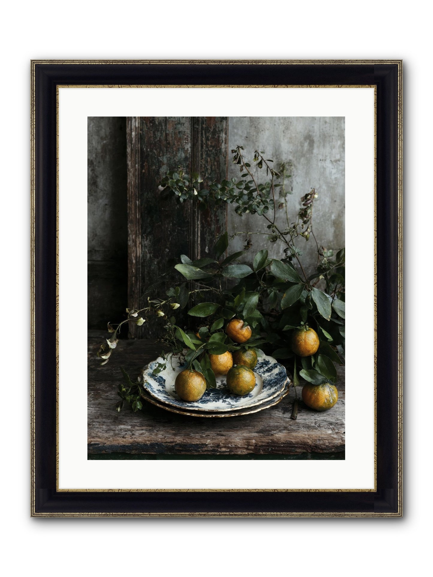 Eglatine Framed Print - Black & Gold 18x24