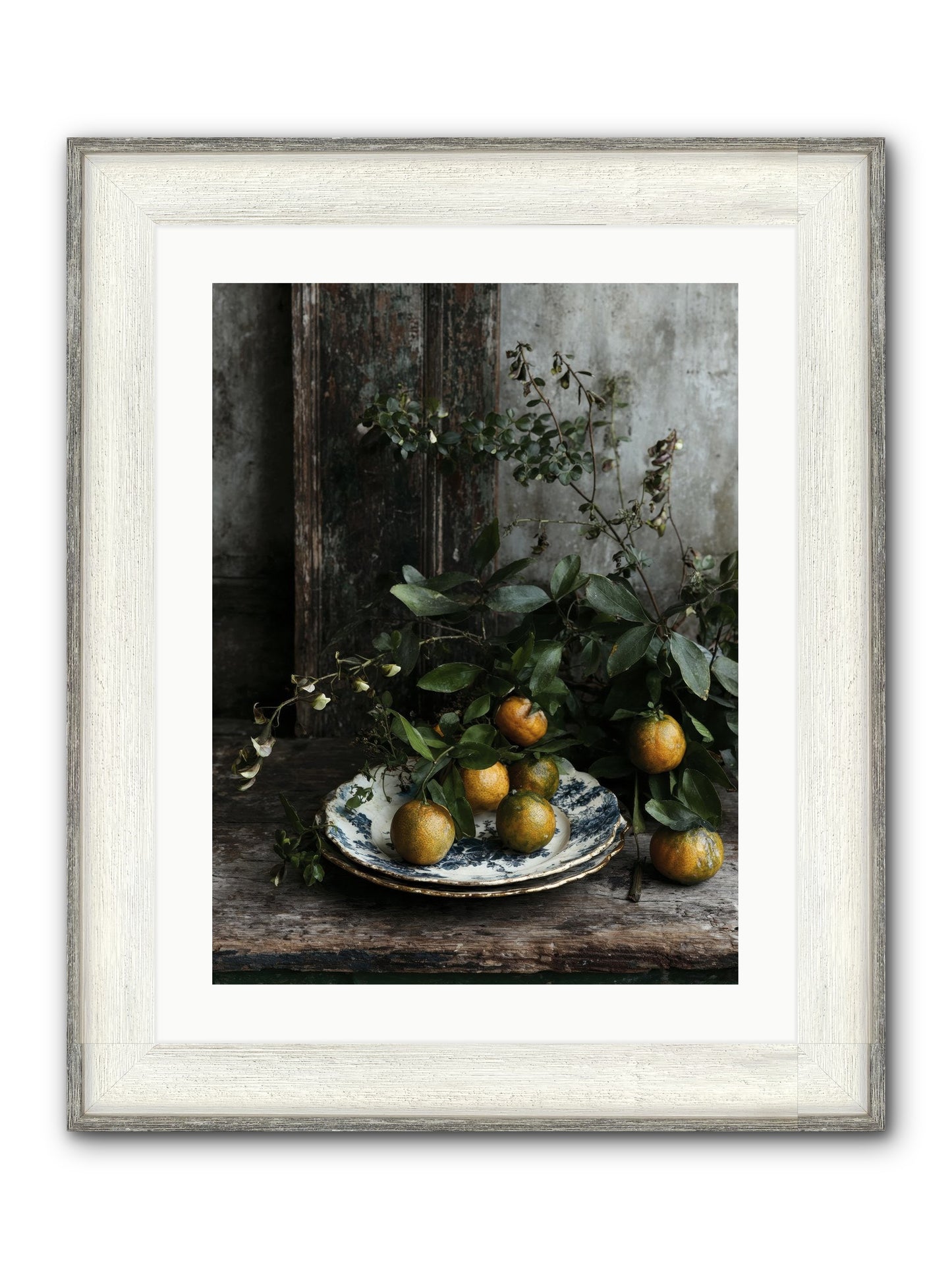 Eglatine Framed Print - Driftwood White 18x24