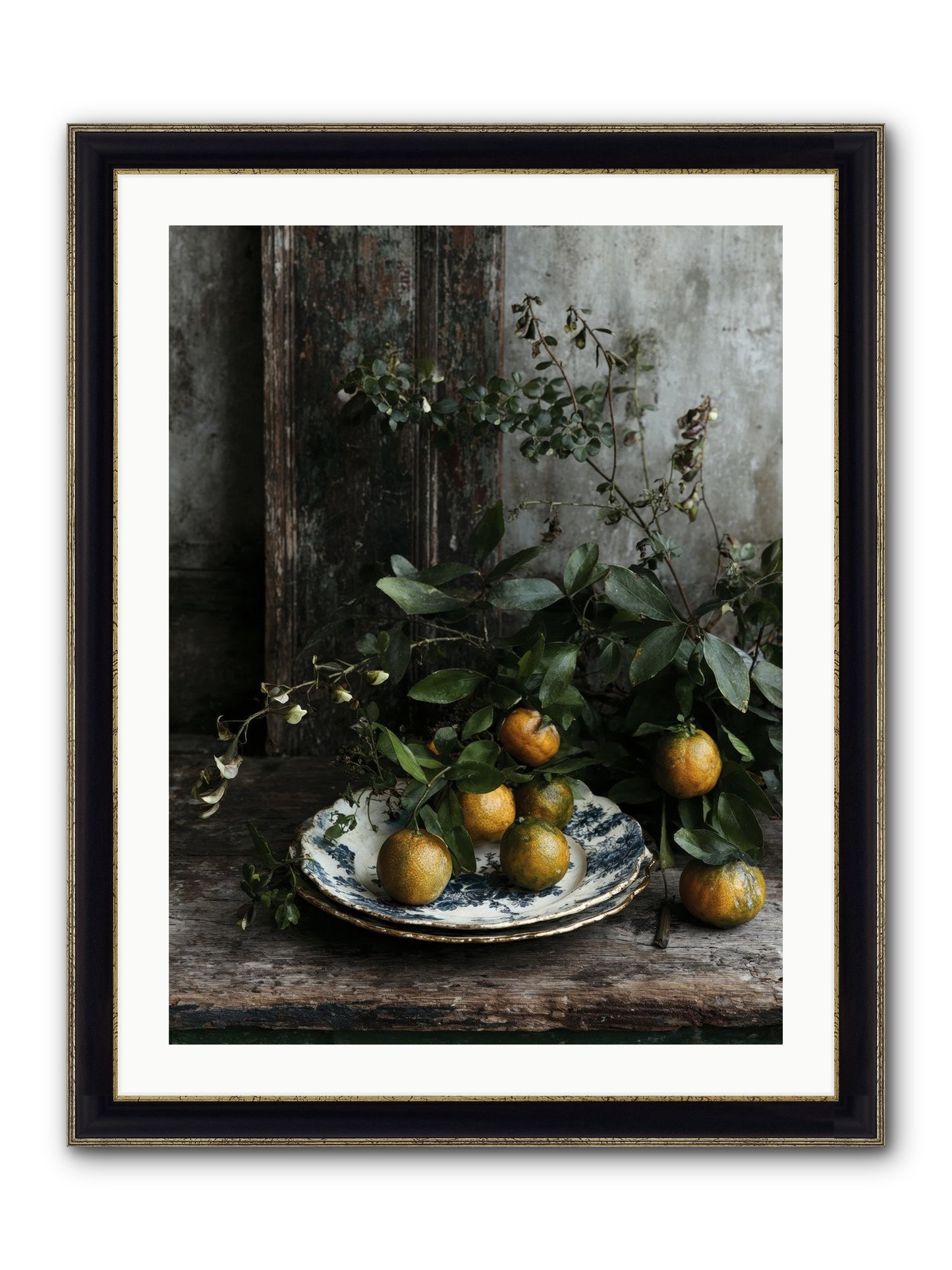 Eglatine Framed Print - Black & Gold 24x32