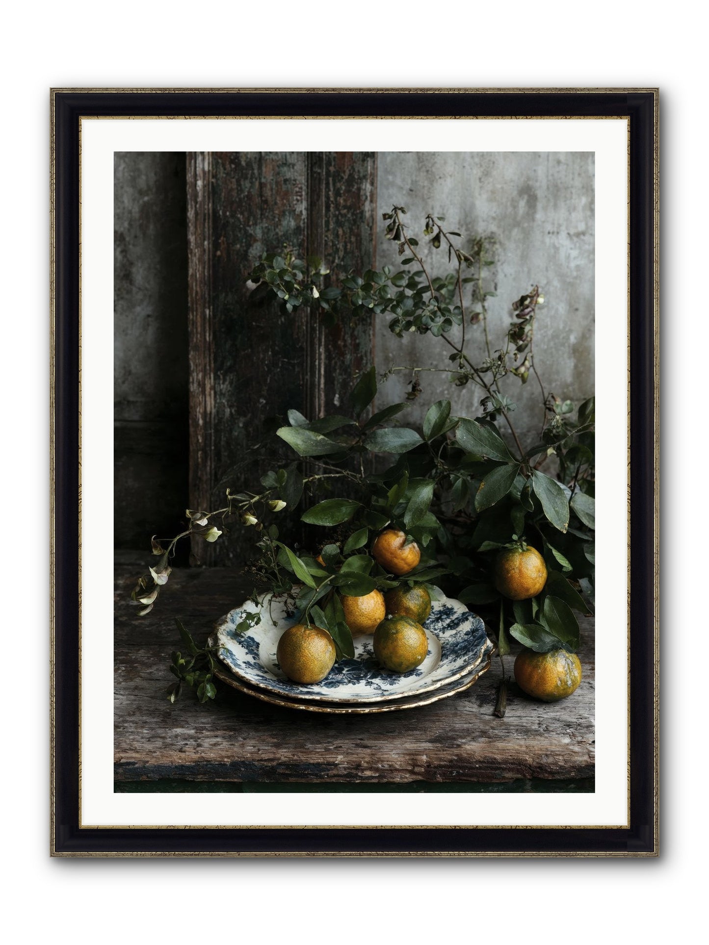 Eglatine Framed Print - Black & Gold 30x40