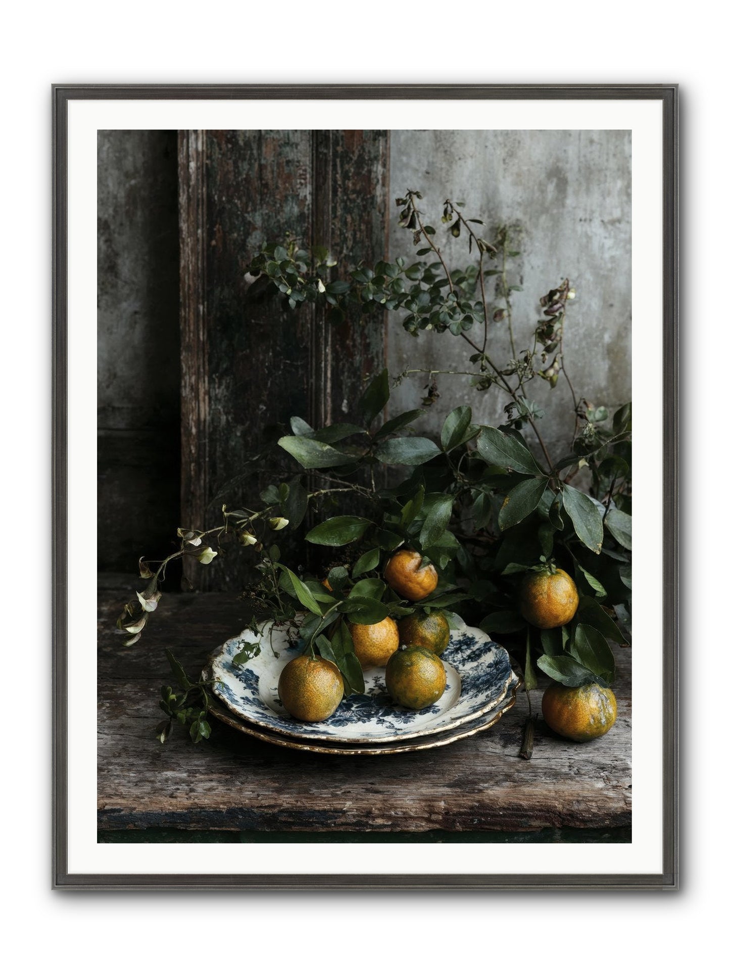 Eglatine Framed Print - Slimwoods Black/Silver 36x48