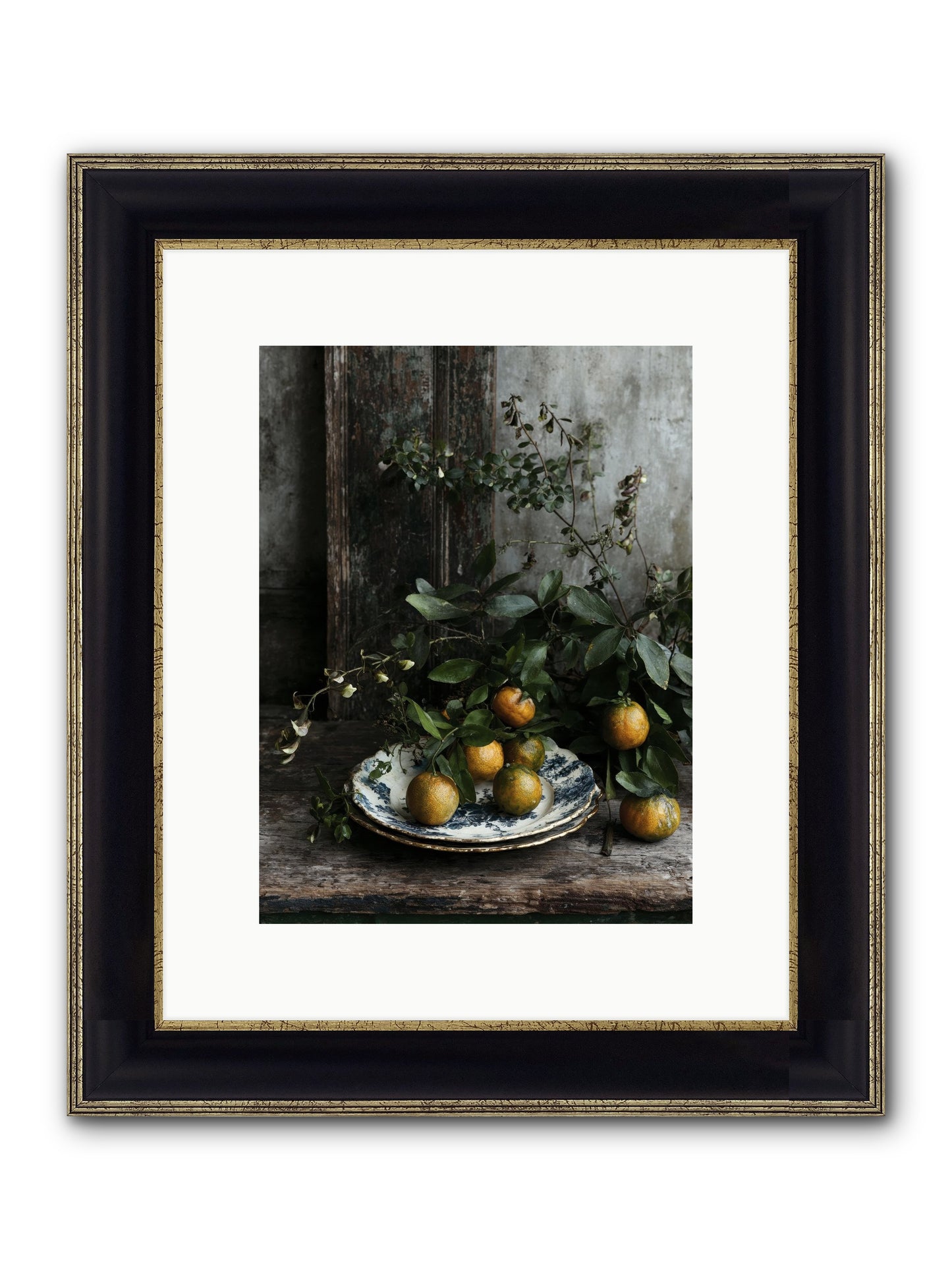 Eglatine Framed Print - Black & Gold 9x12