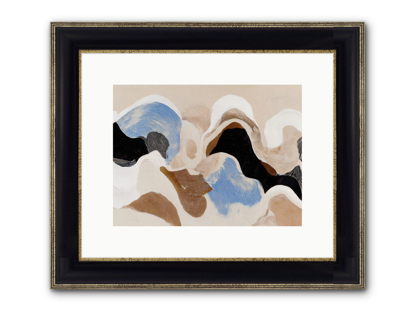 Eider Framed Print - Black & Gold 12x9