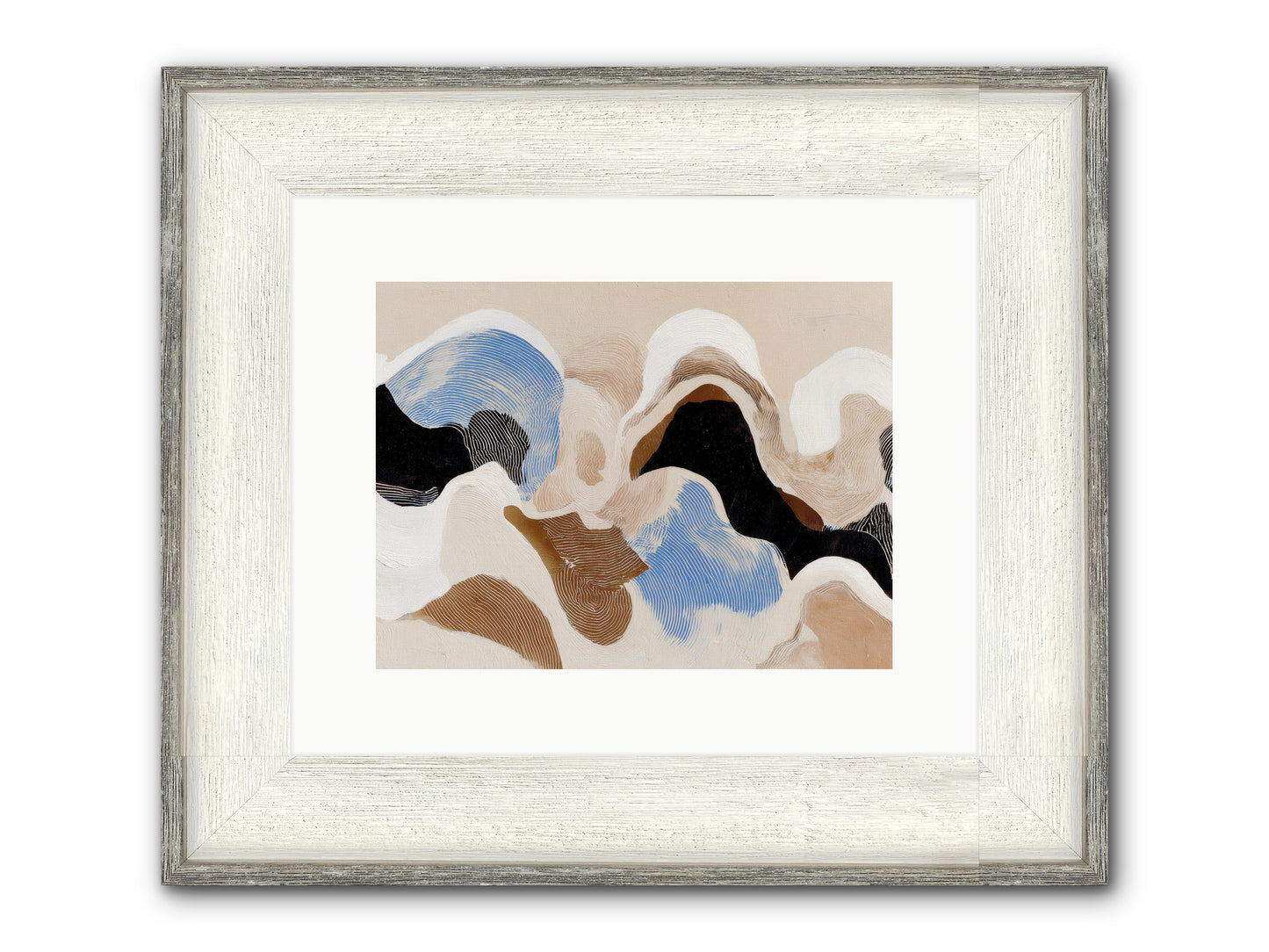 Eider Framed Print - Driftwood White 12x9