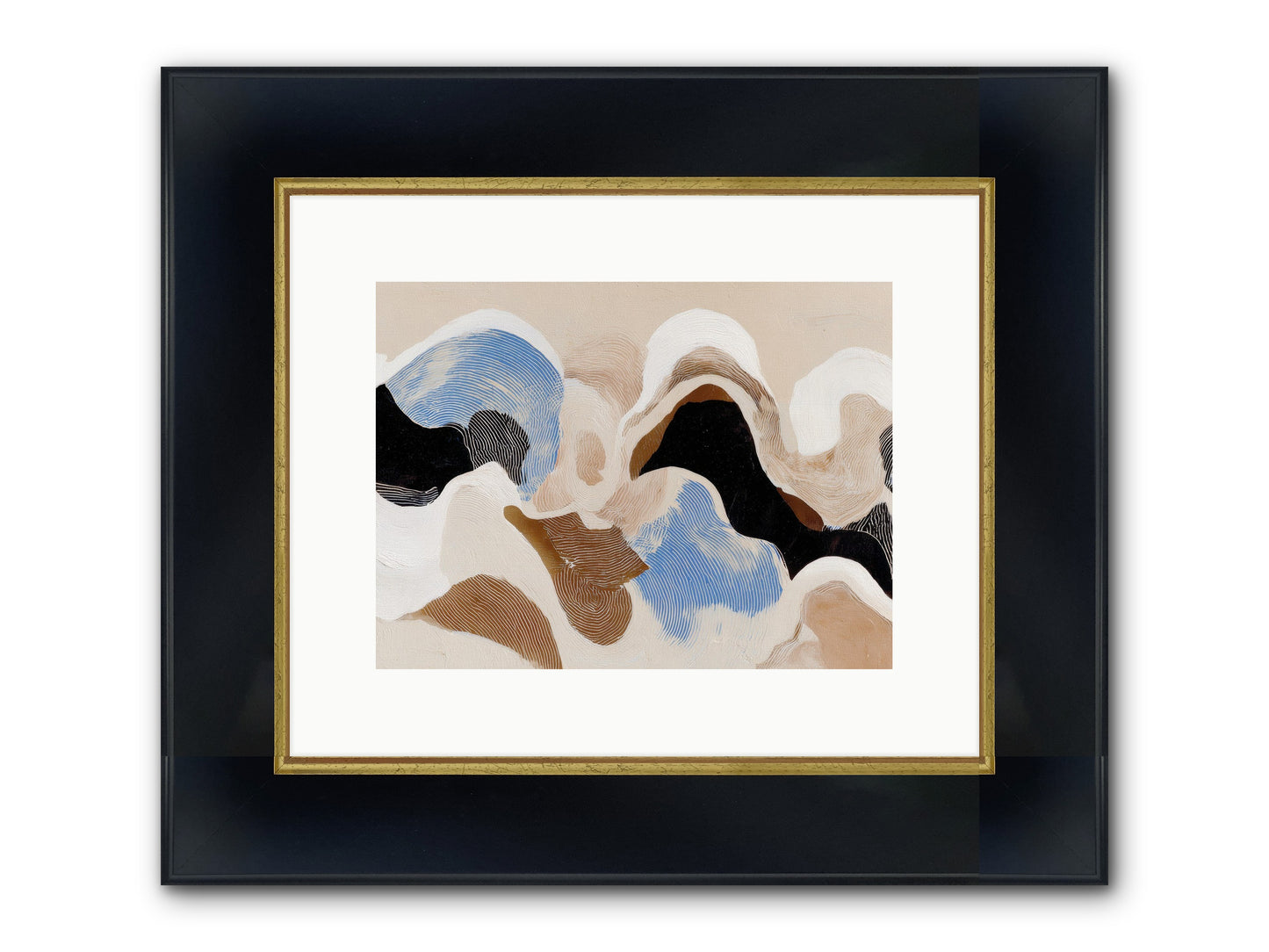 Eider Framed Print - Wide Black w/Gold 12x9