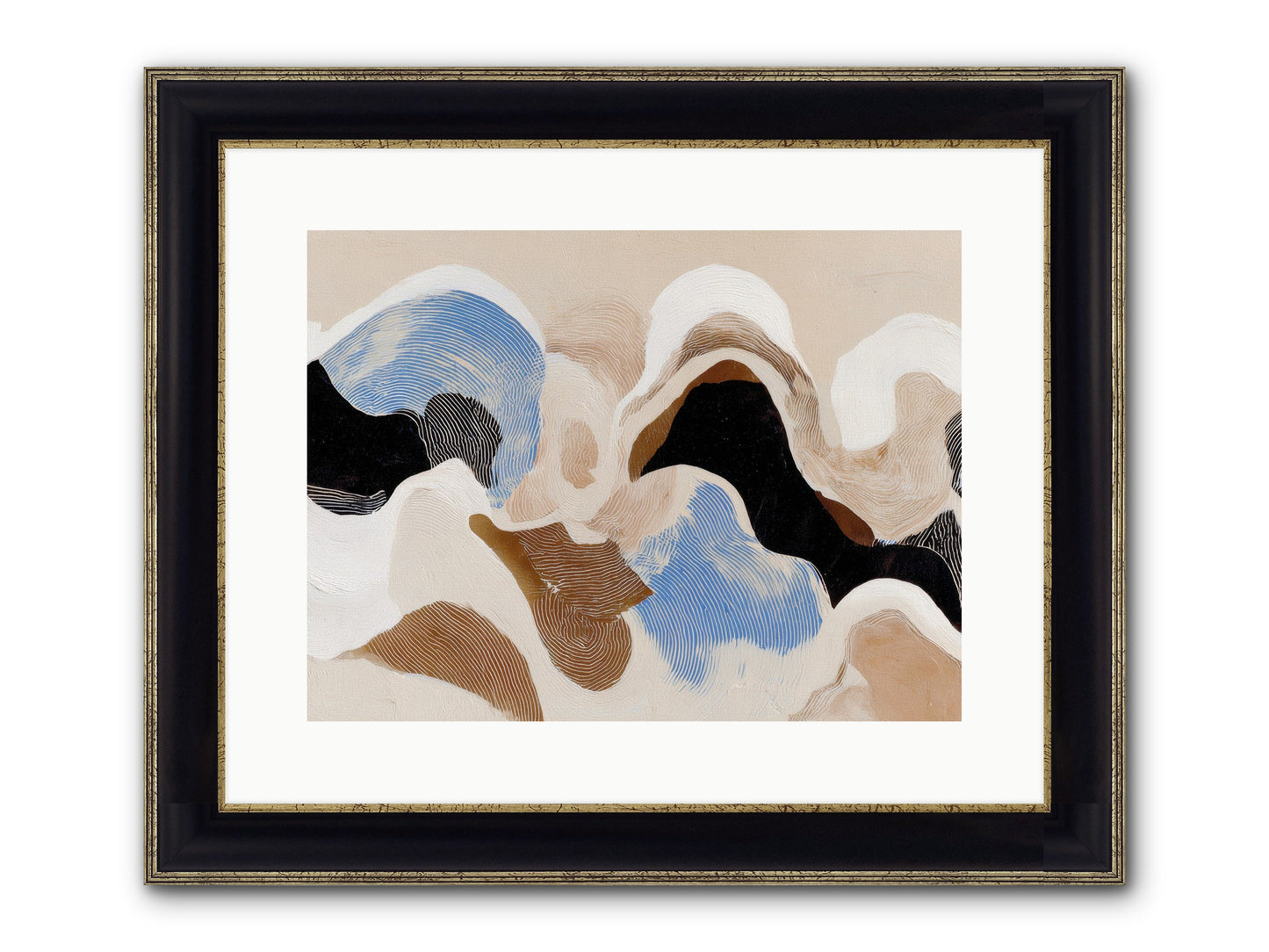 Eider Framed Print - Black & Gold 16x12