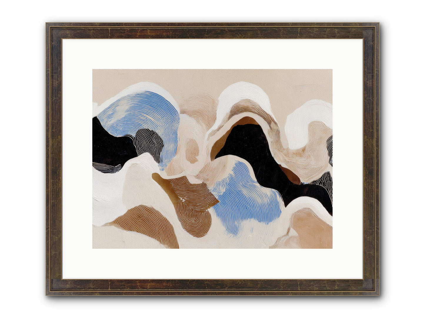 Eider Framed Print - Slimwoods Black/Gold 16x12
