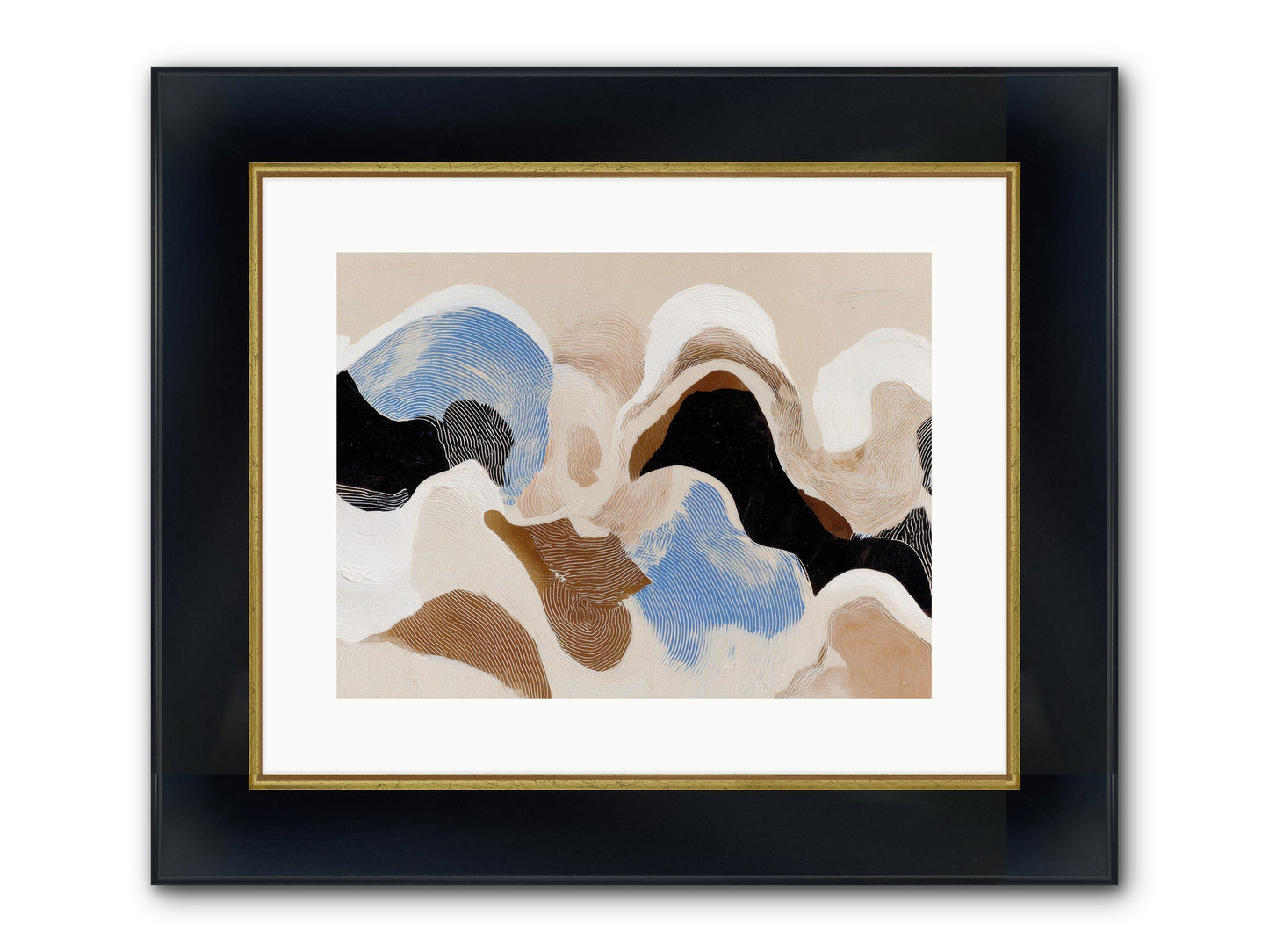 Eider Framed Print - Wide Black w/Gold 16x12