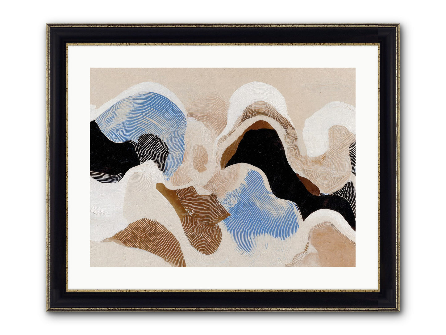 Eider Framed Print - Black & Gold 24x18