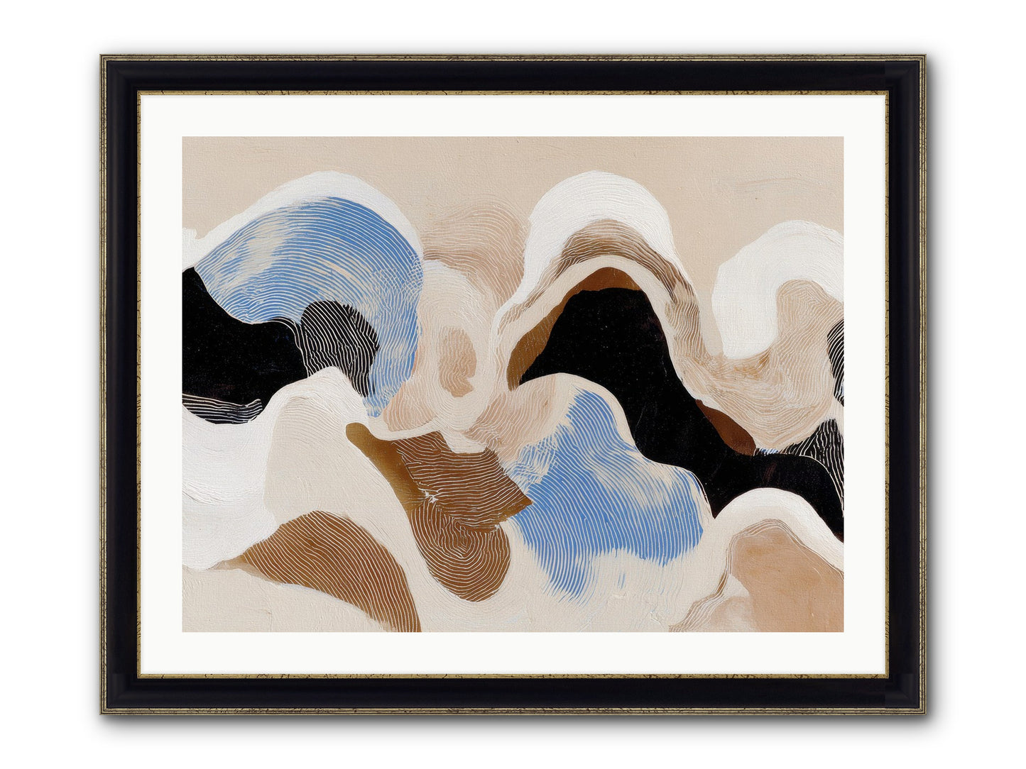 Eider Framed Print - Black & Gold 32x24