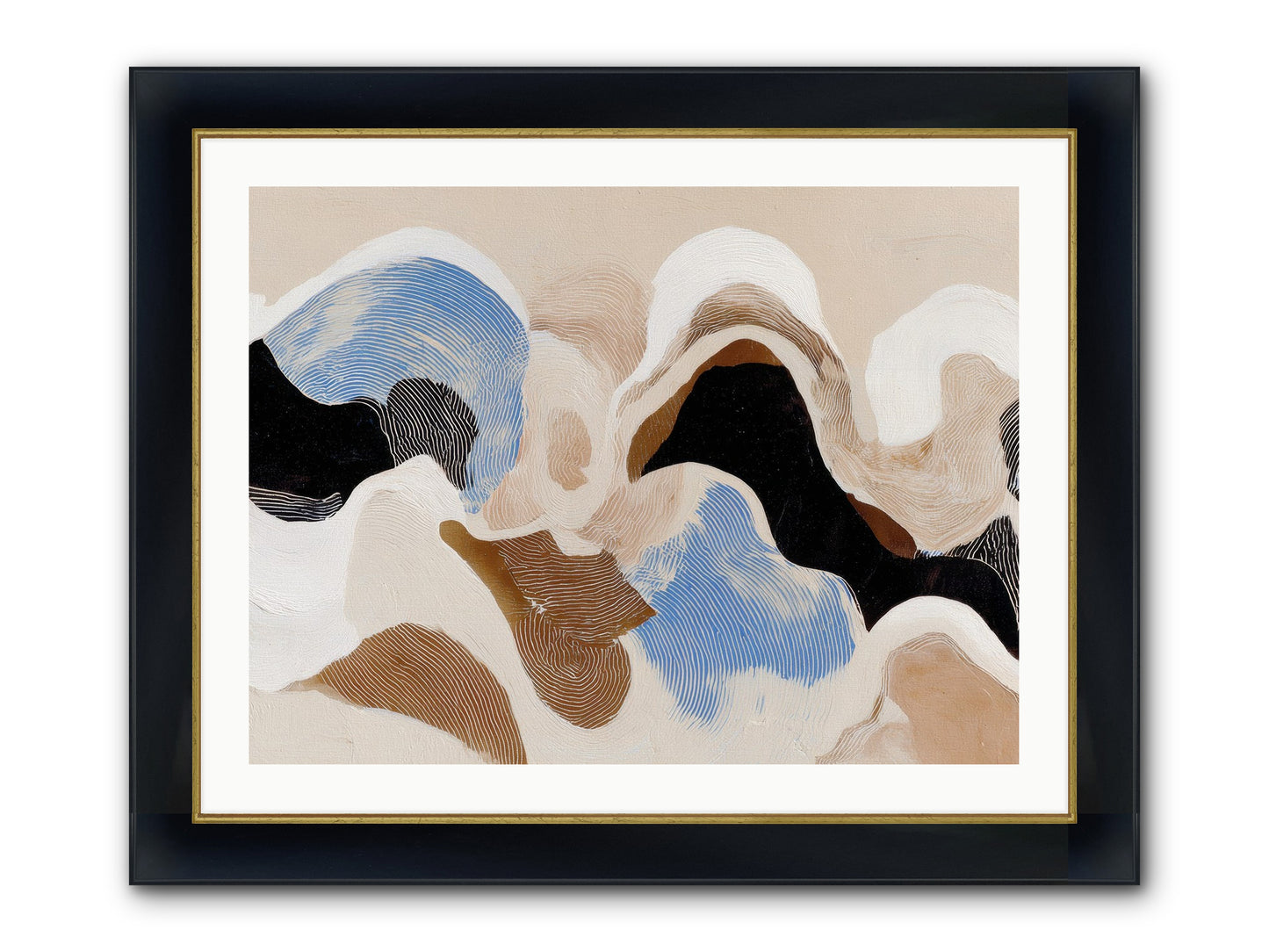 Eider Framed Print - Wide Black w/Gold 32x24