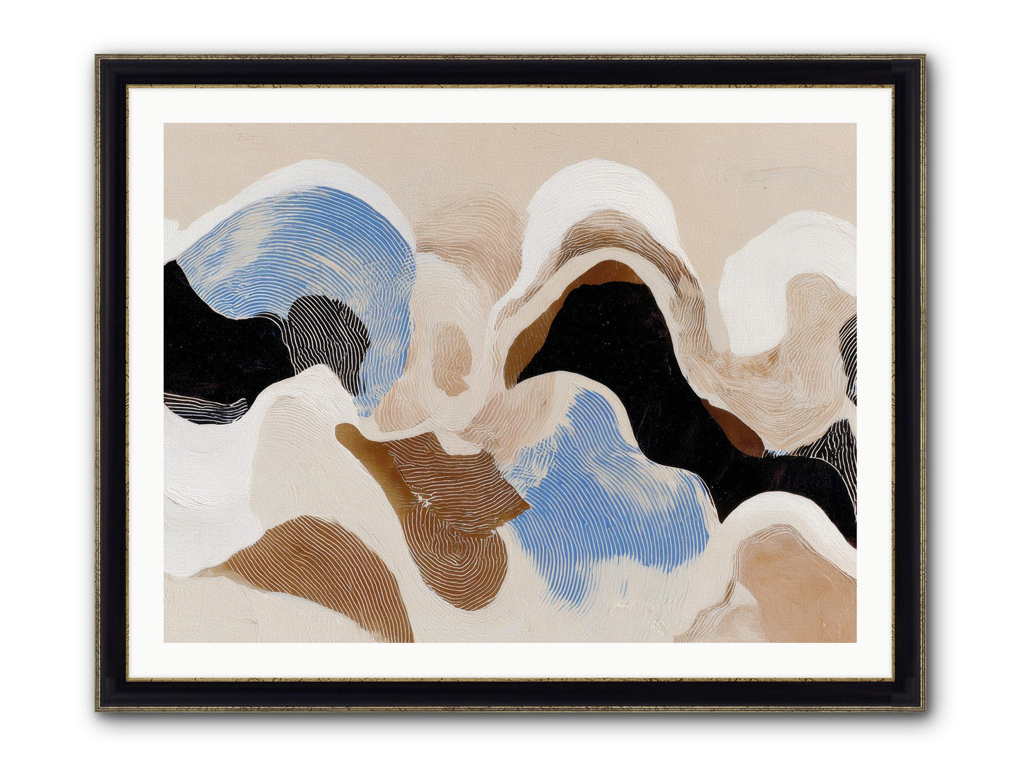 Eider Framed Print - Black & Gold 40x30
