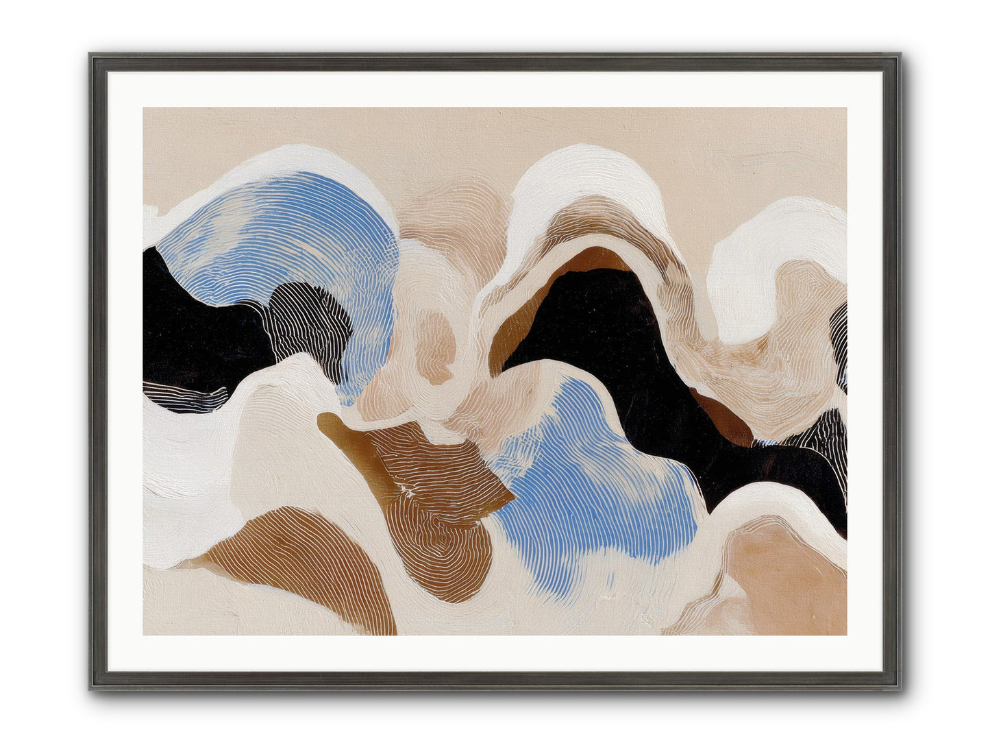 Eider Framed Print - Slimwoods Black/Silver 40x30