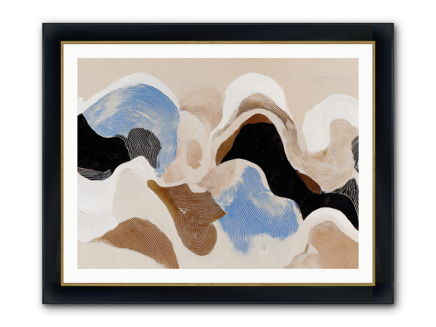 Eider Framed Print - Wide Black w/Gold 40x30