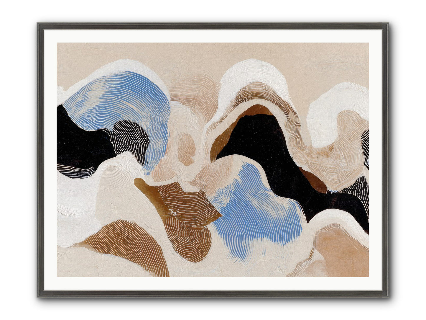 Eider Framed Print - Slimwoods Black/Silver 48x36
