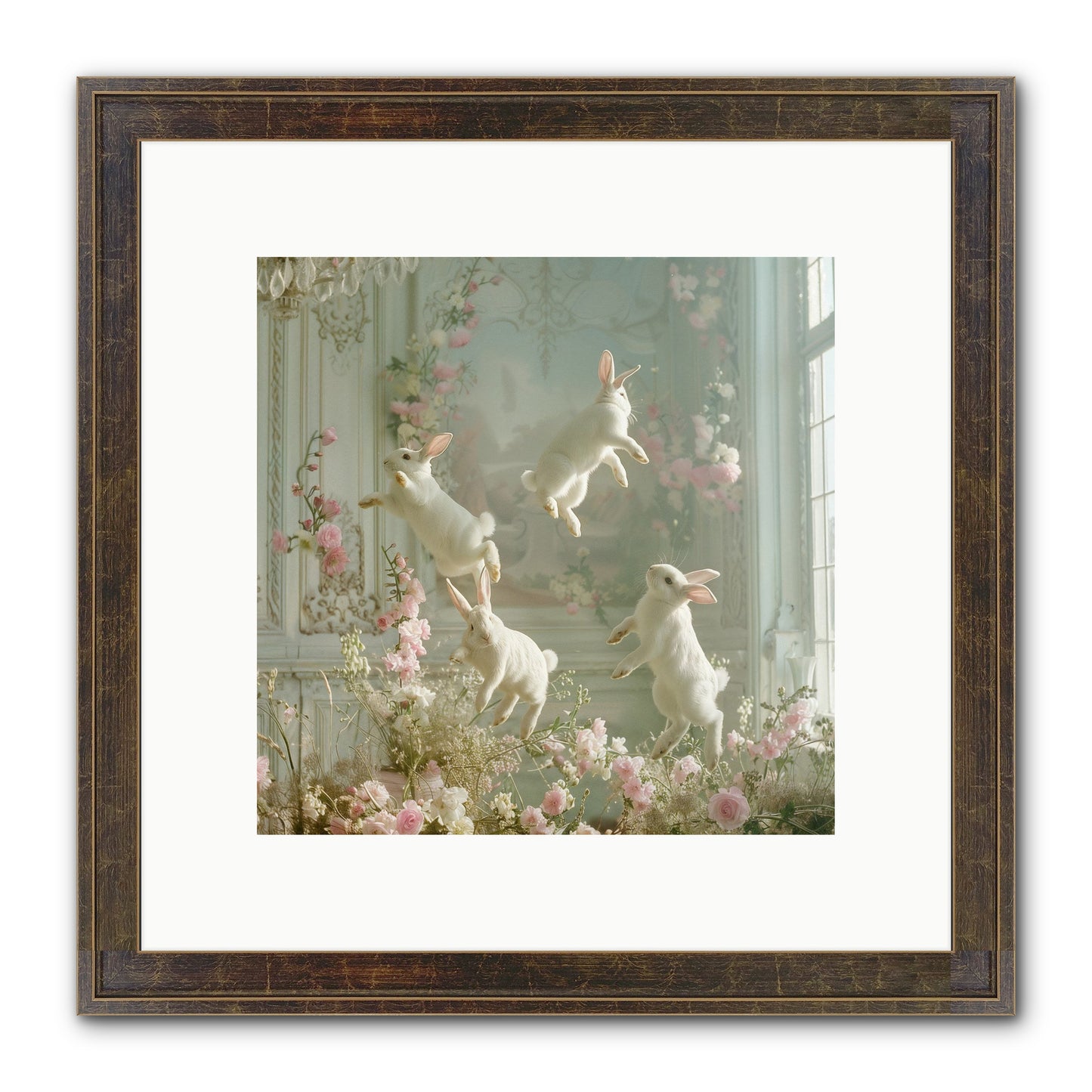 Elation In Bloom Framed Print - Slimwoods Black/Gold 10x10