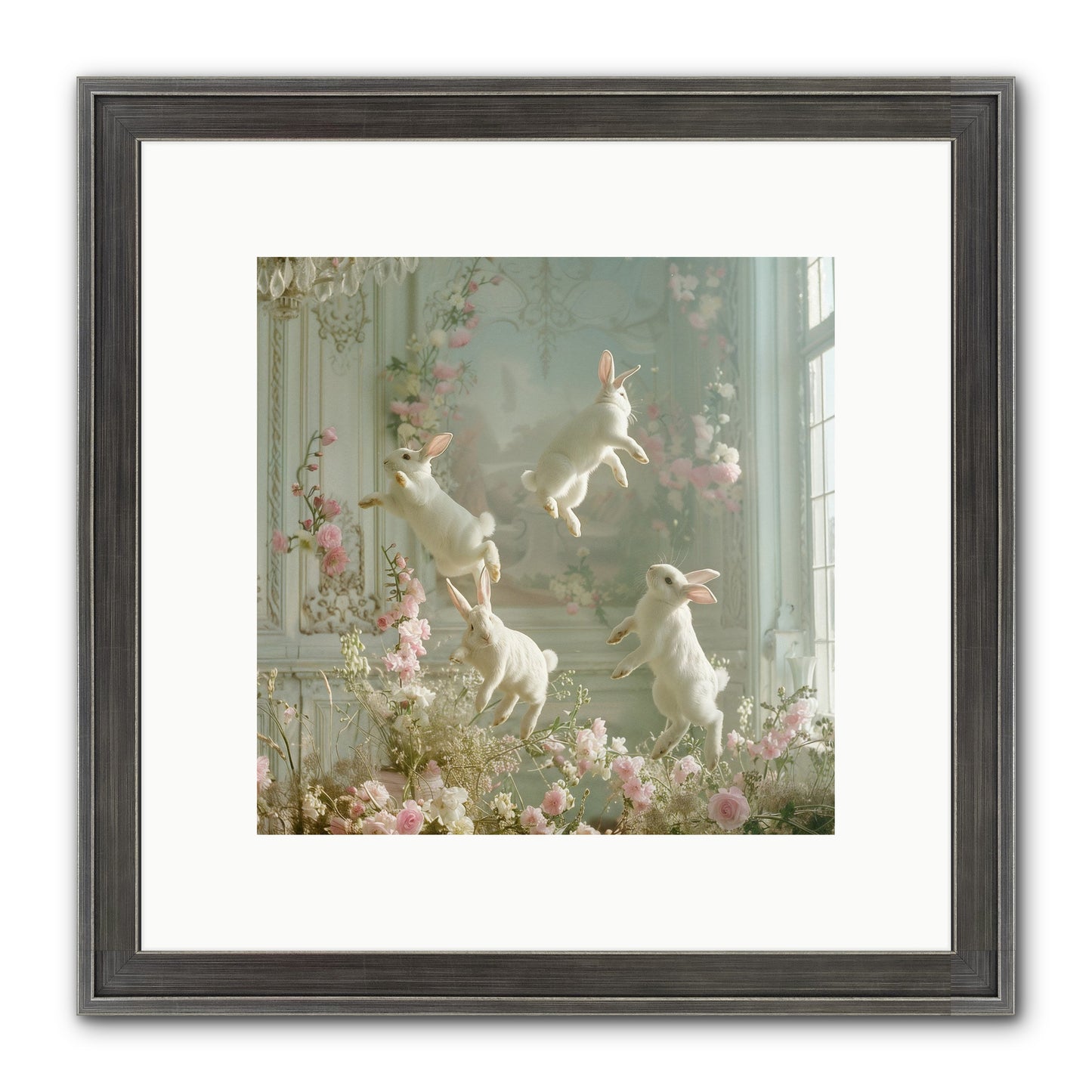 Elation In Bloom Framed Print - Slimwoods Black/Silver 10x10