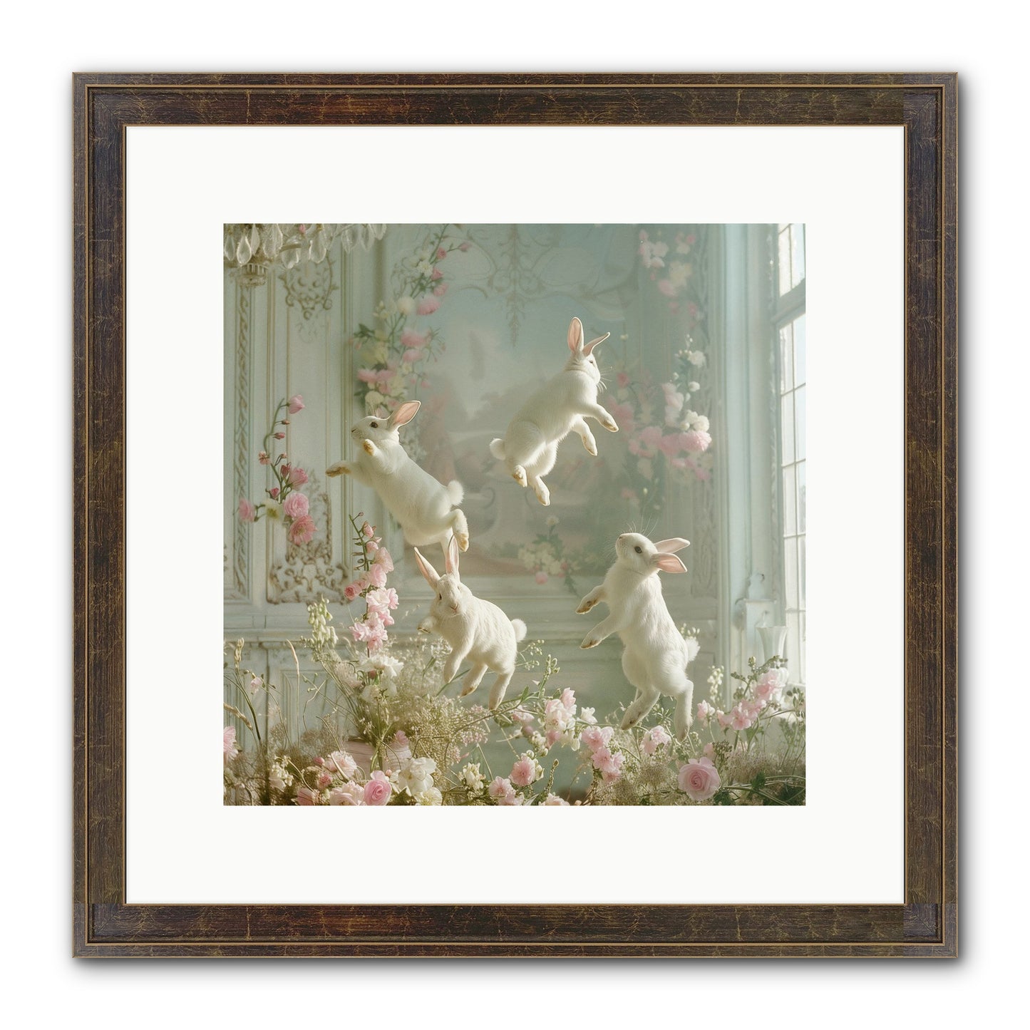Elation In Bloom Framed Print - Slimwoods Black/Gold 12x12