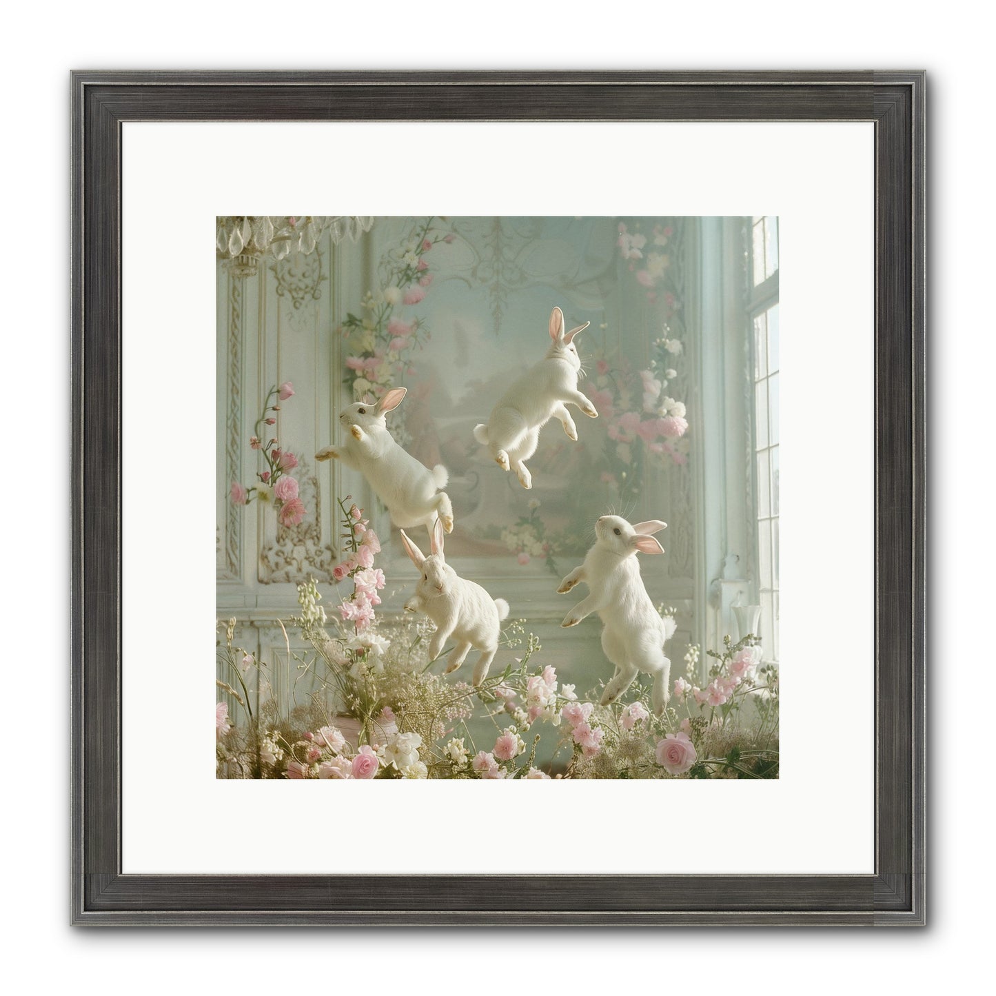 Elation In Bloom Framed Print - Slimwoods Black/Silver 12x12