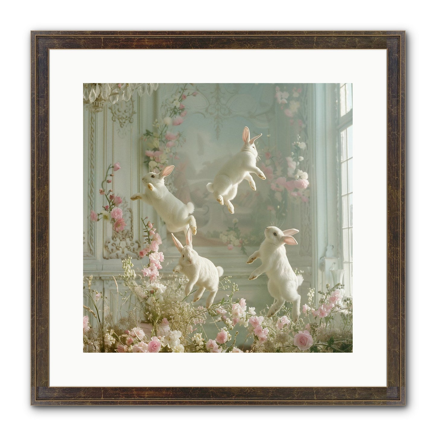 Elation In Bloom Framed Print - Slimwoods Black/Gold 16x16