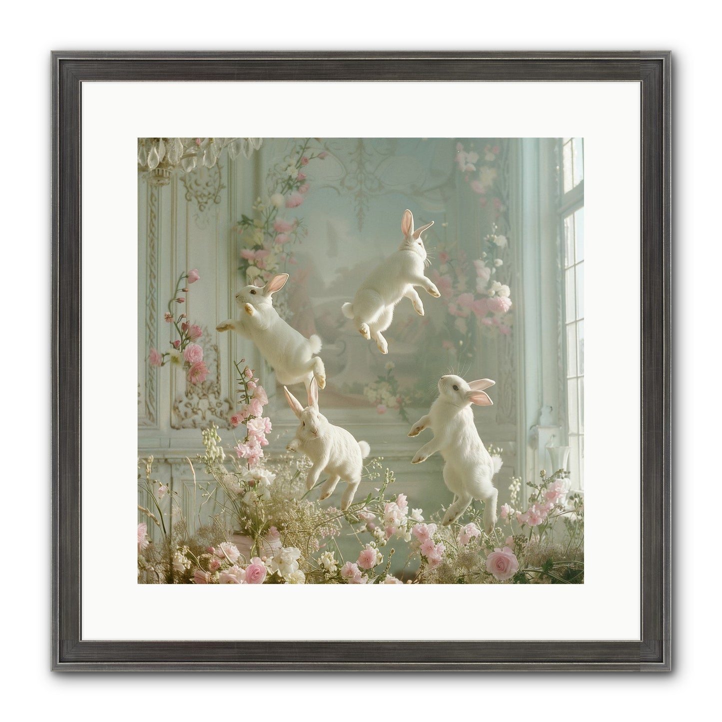 Elation In Bloom Framed Print - Slimwoods Black/Silver 16x16