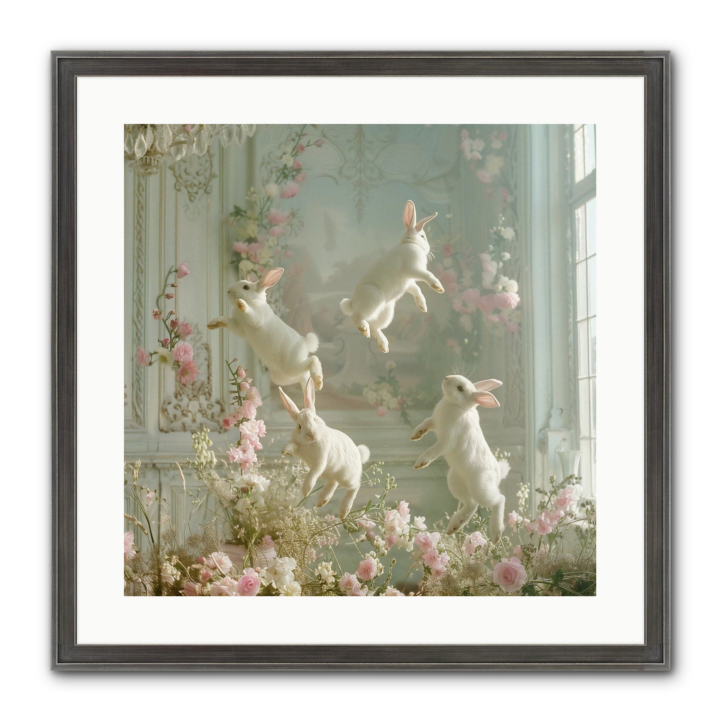 Elation In Bloom Framed Print - Slimwoods Black/Silver 20x20