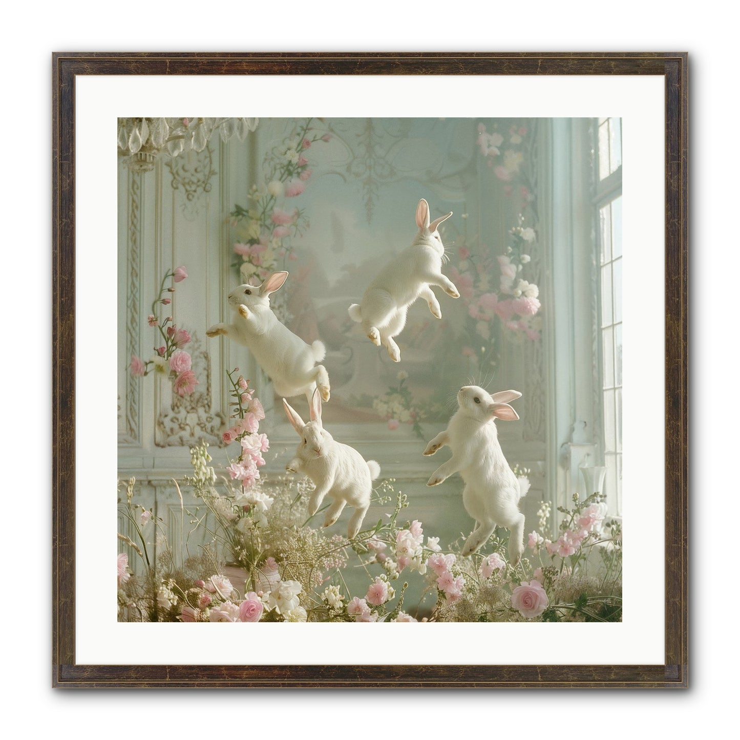 Elation In Bloom Framed Print - Slimwoods Black/Gold 24x24