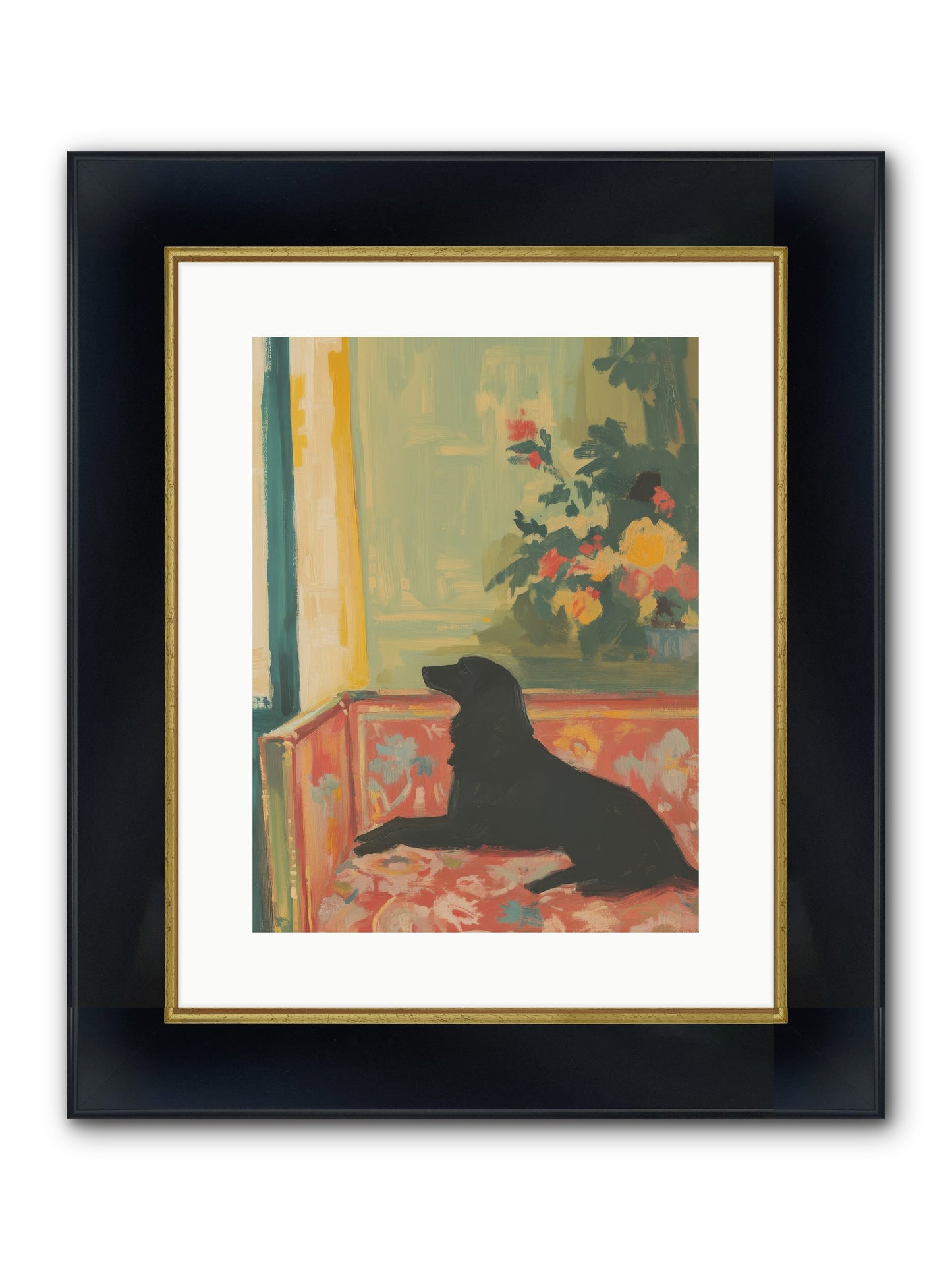 Elderberry Grove Framed Print - Wide Black w/Gold 12x16