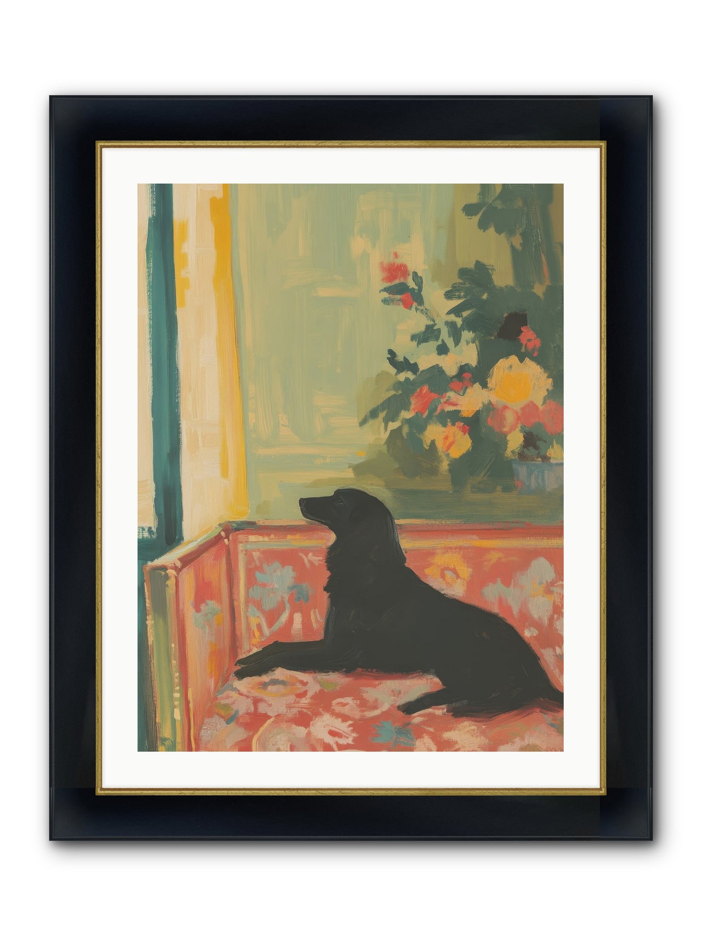 Elderberry Grove Framed Print - Wide Black w/Gold 24x32