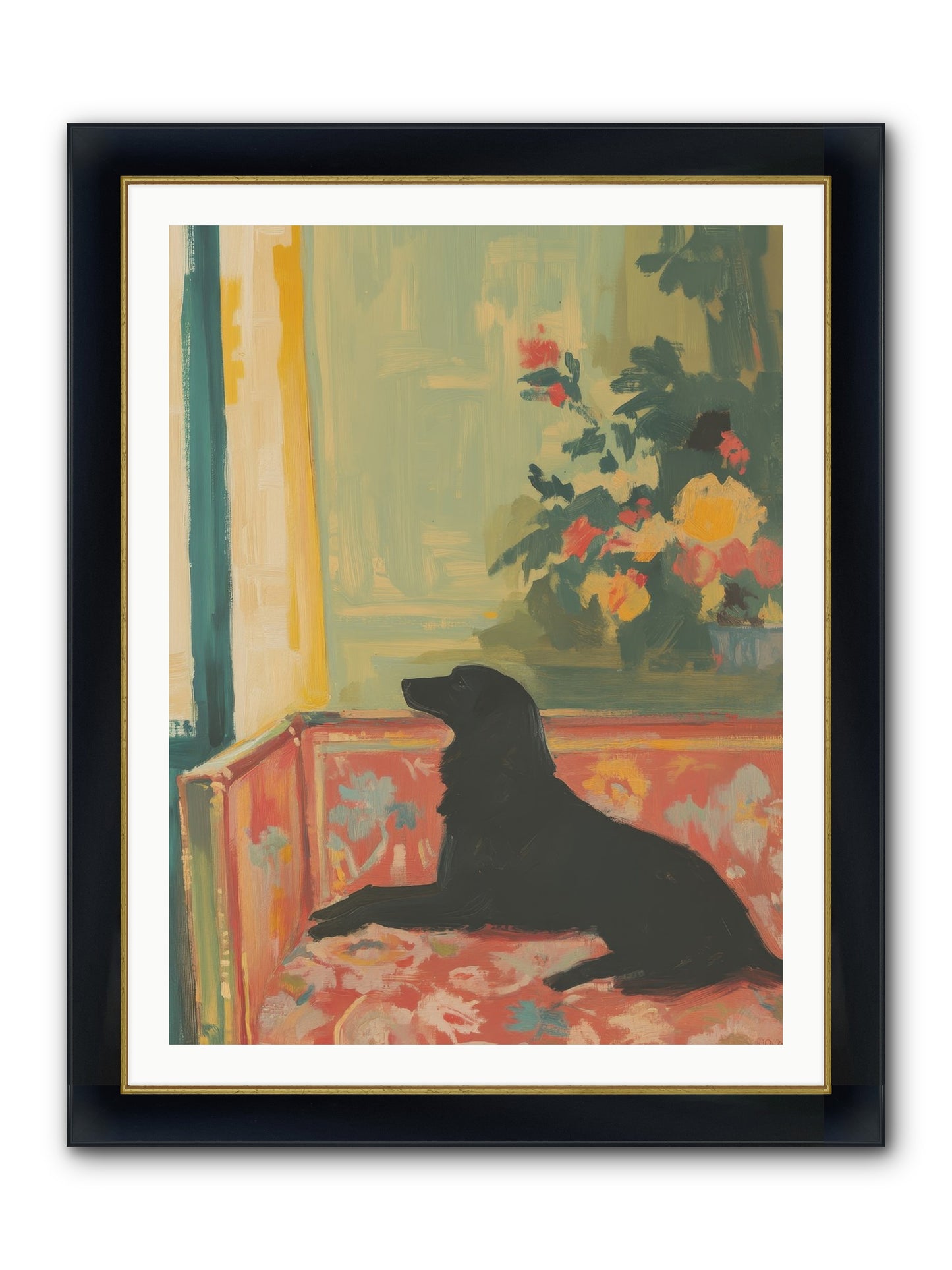 Elderberry Grove Framed Print - Wide Black w/Gold 30x40