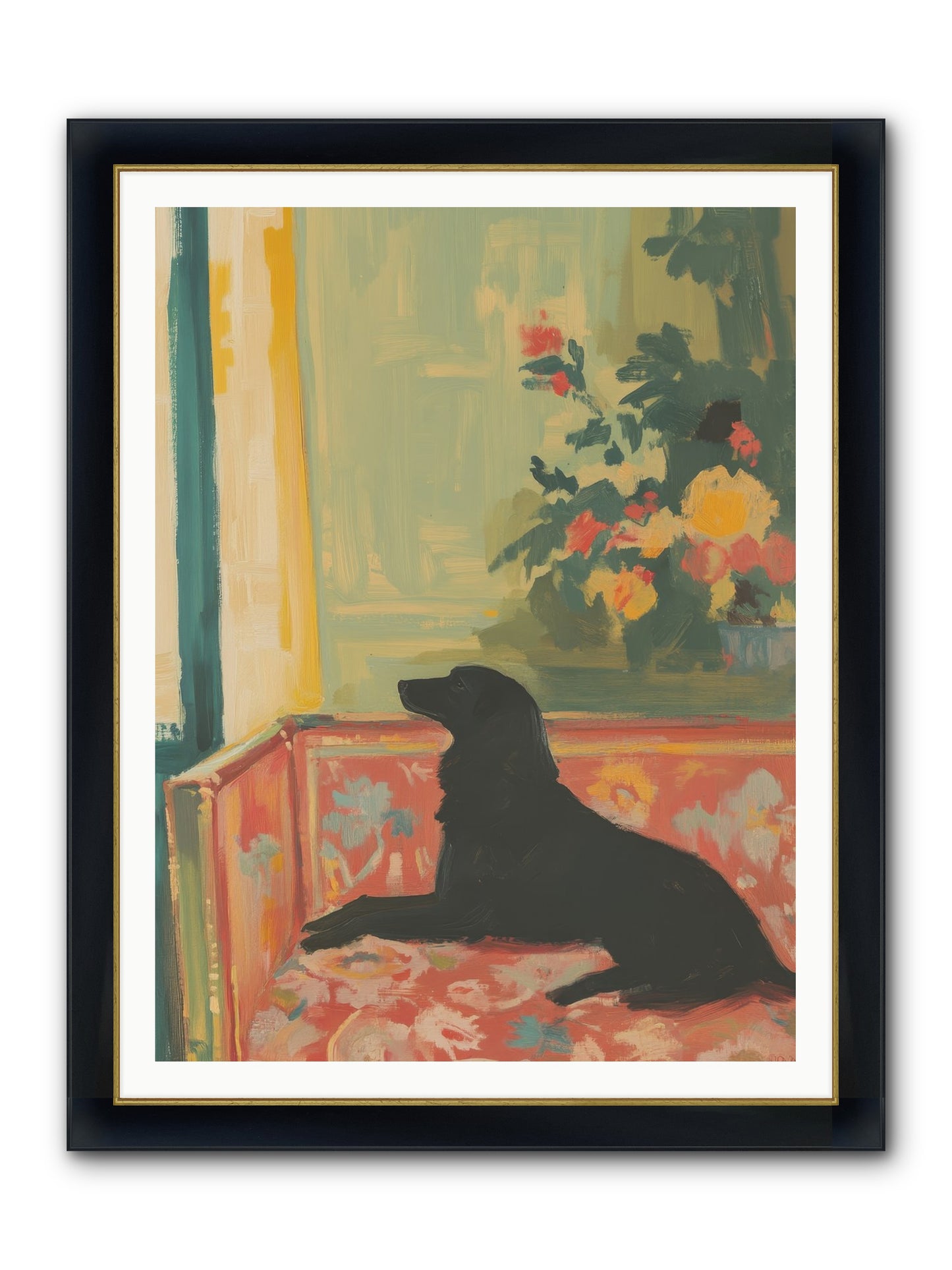 Elderberry Grove Framed Print - Wide Black w/Gold 36x48