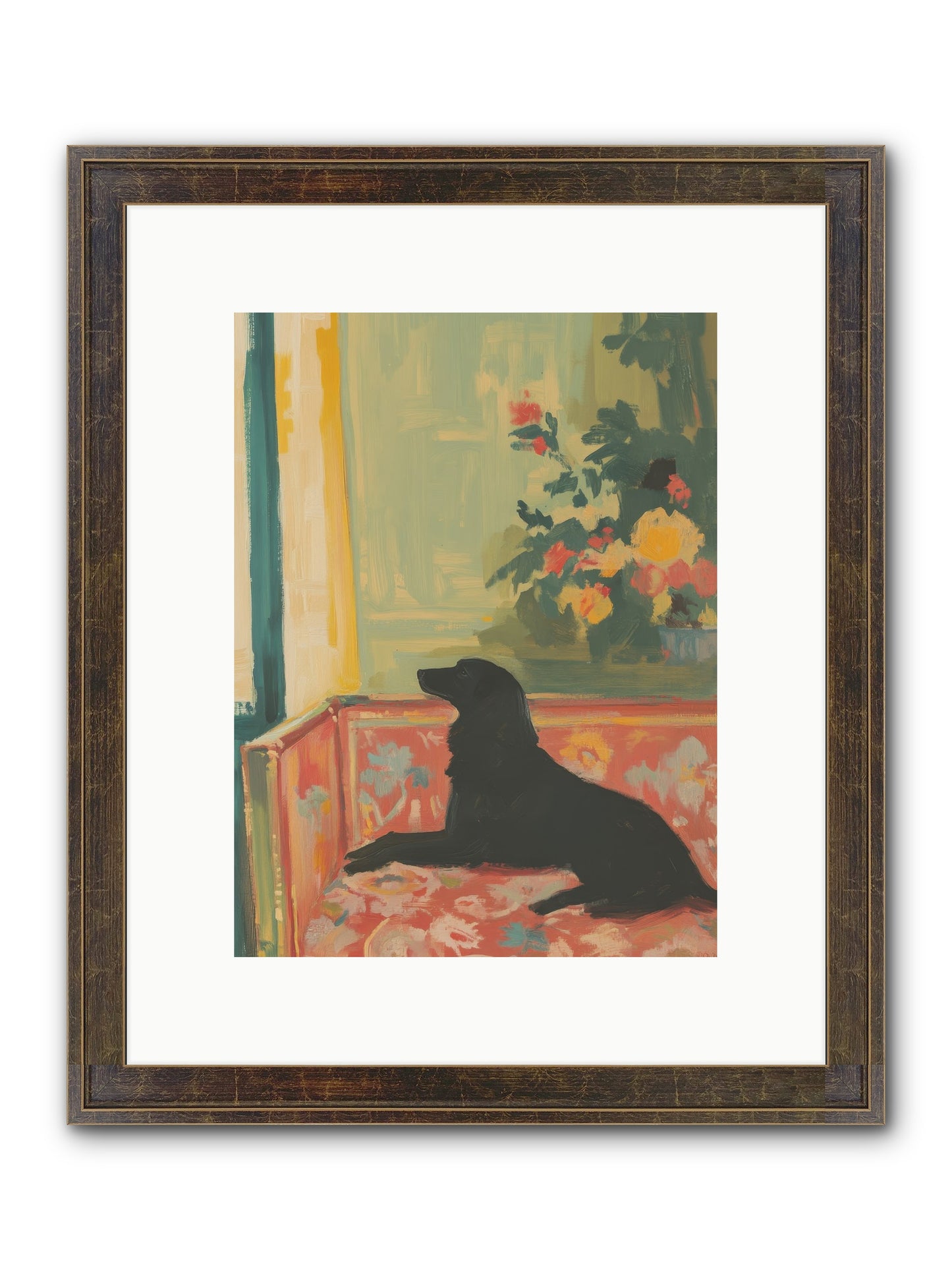 Elderberry Grove Framed Print - Slimwoods Black/Gold 9x12